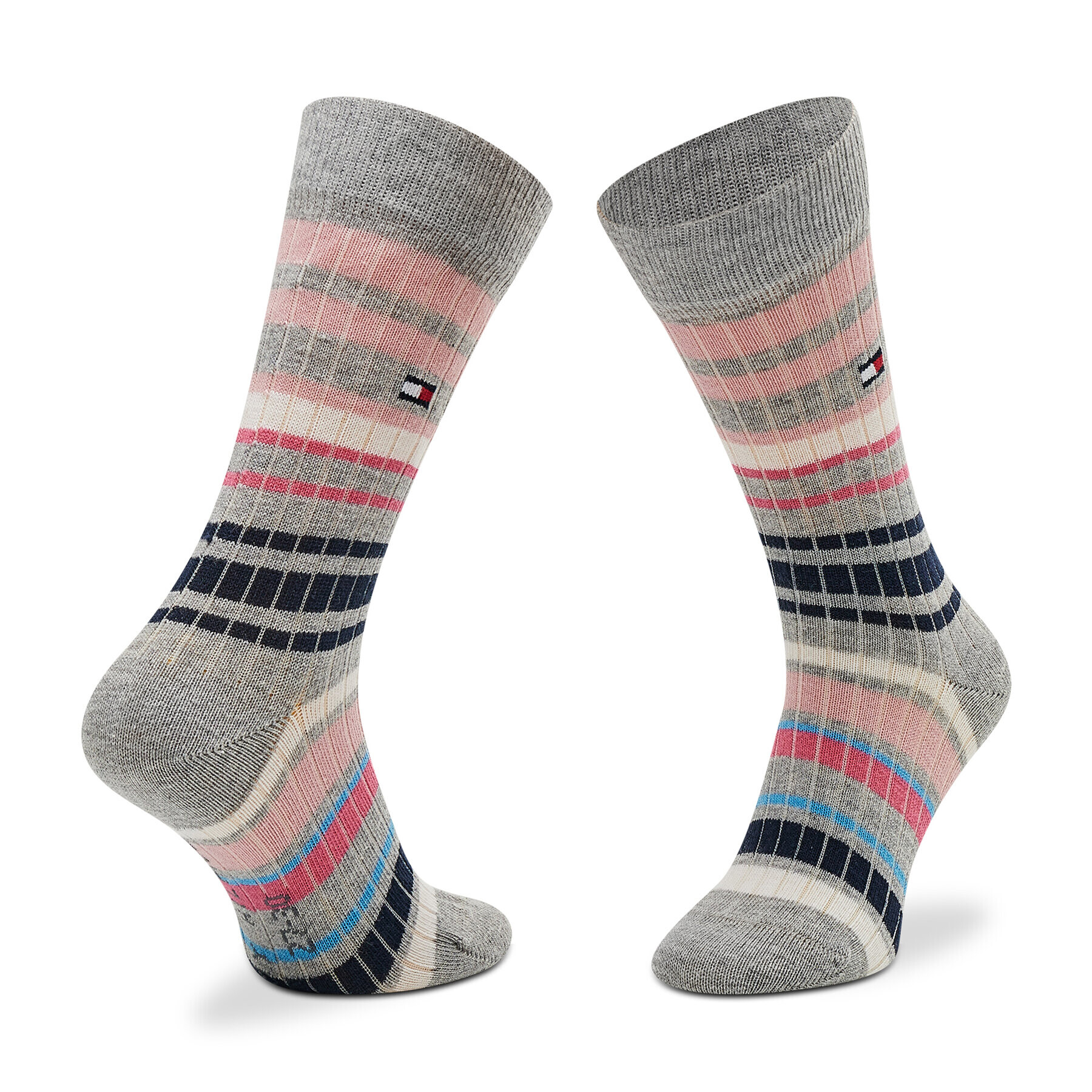 Tommy Hilfiger Комплект 2 чифта дълги чорапи детски 701218365 Сив - Pepit.bg