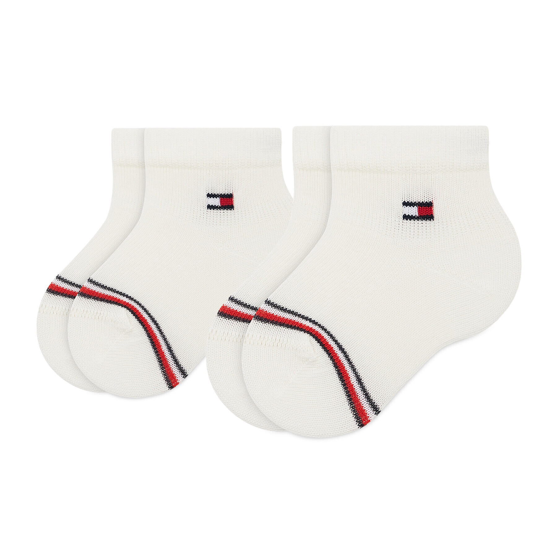 Tommy Hilfiger Комплект 2 чифта дълги чорапи детски 701220516 Бял - Pepit.bg