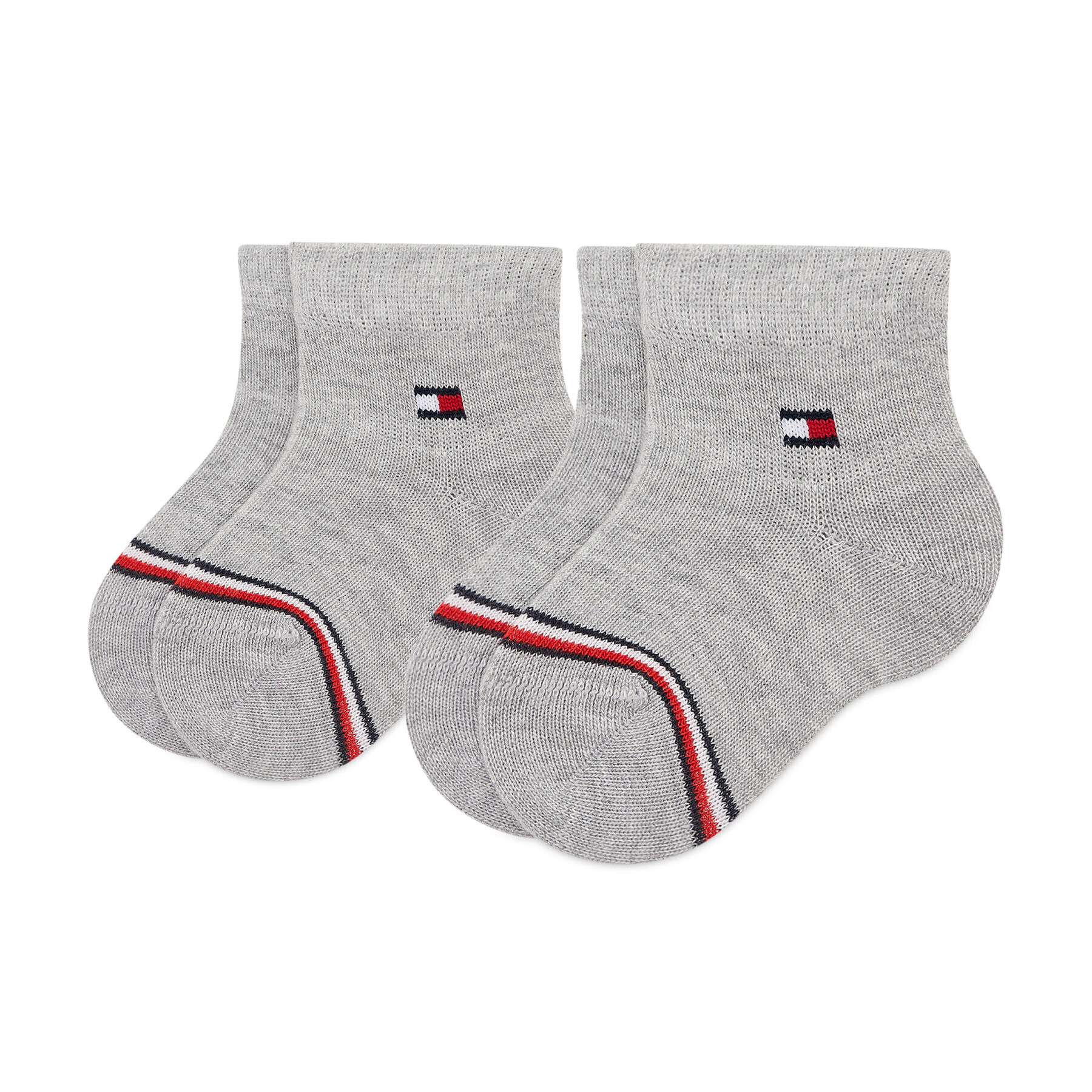 Tommy Hilfiger Комплект 2 чифта дълги чорапи детски 701220516 Сив - Pepit.bg