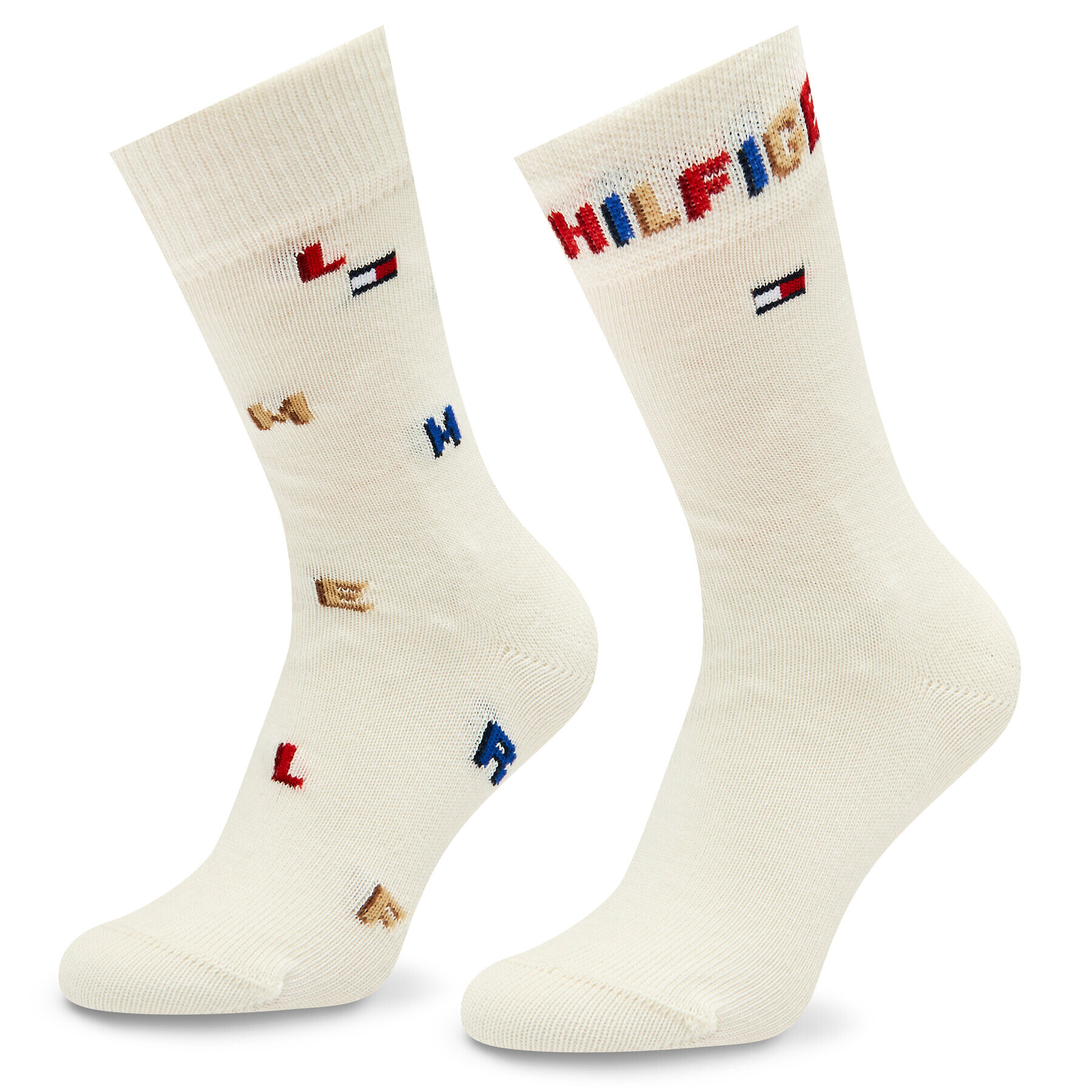 Tommy Hilfiger Комплект 2 чифта дълги чорапи детски 701222663 Бежов - Pepit.bg