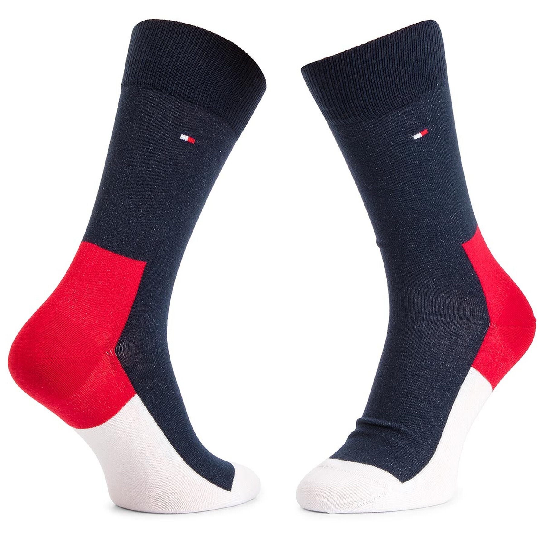 Tommy Hilfiger Комплект 2 чифта дълги чорапи мъжки 471010001 Тъмносин - Pepit.bg