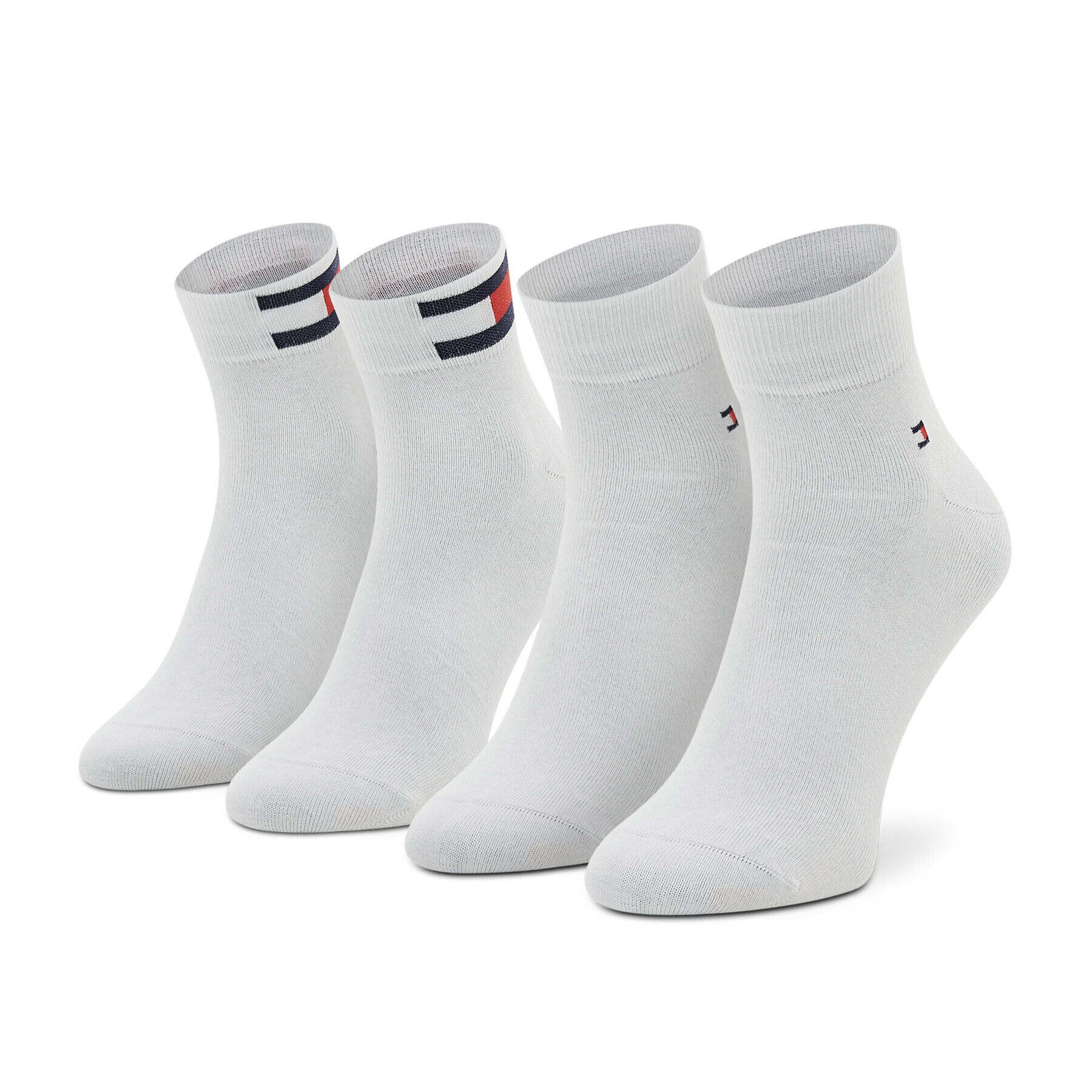 Tommy Hilfiger Комплект 2 чифта дълги чорапи мъжки 701218388 Бял - Pepit.bg