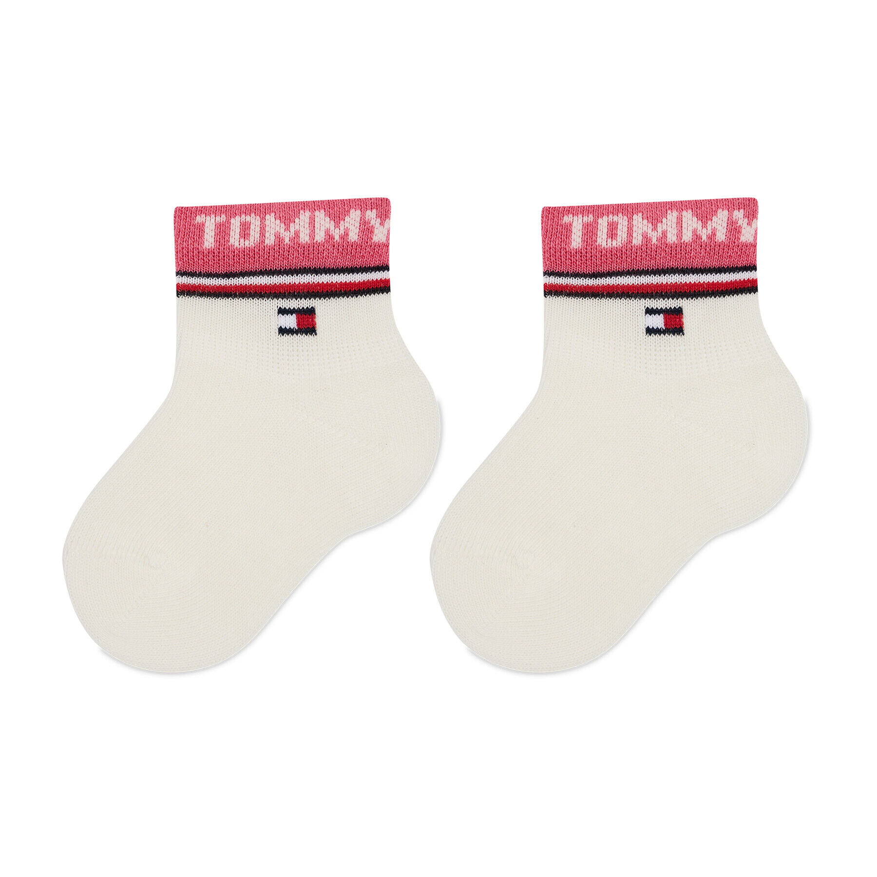 Tommy Hilfiger Комплект 2 чифта къси чорапи детски 701218359 Розов - Pepit.bg