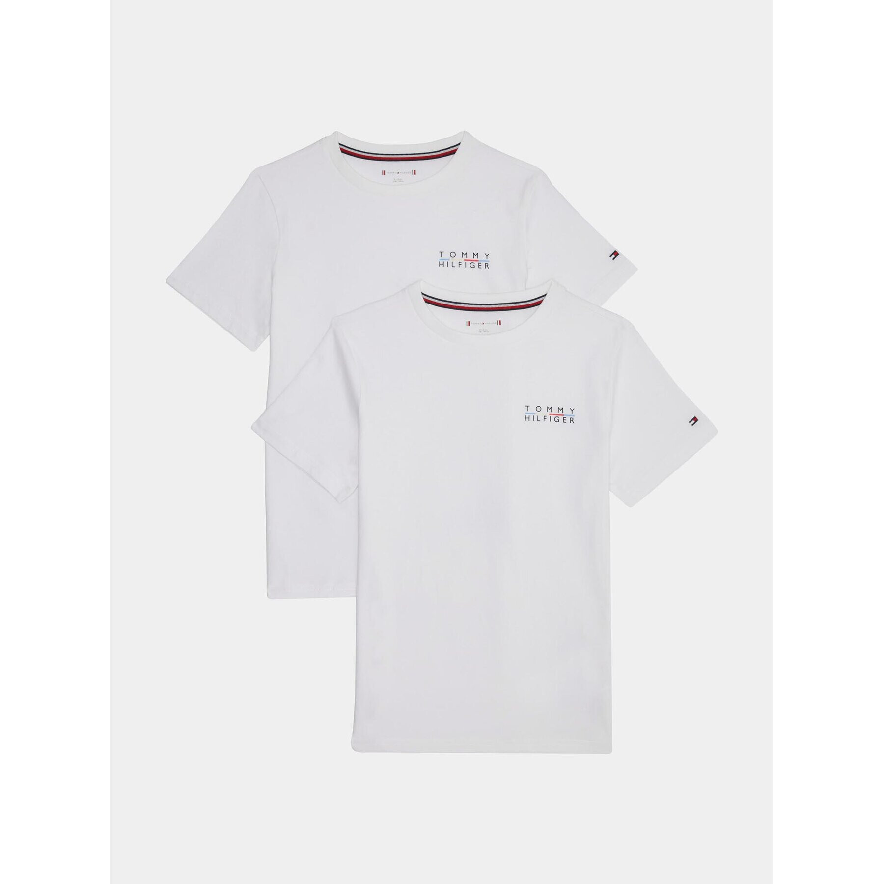 Tommy Hilfiger Комплект 2 тишъртки UK0UK00057 Бял Regular Fit - Pepit.bg