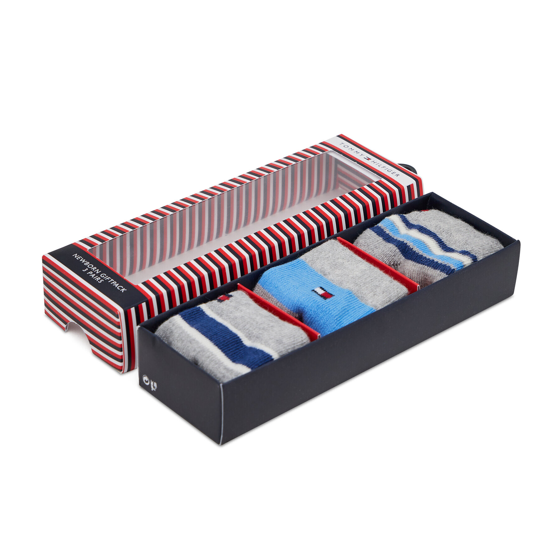 Tommy Hilfiger Комплект 3 чифта дълги чорапи детски 701210509 Сив - Pepit.bg