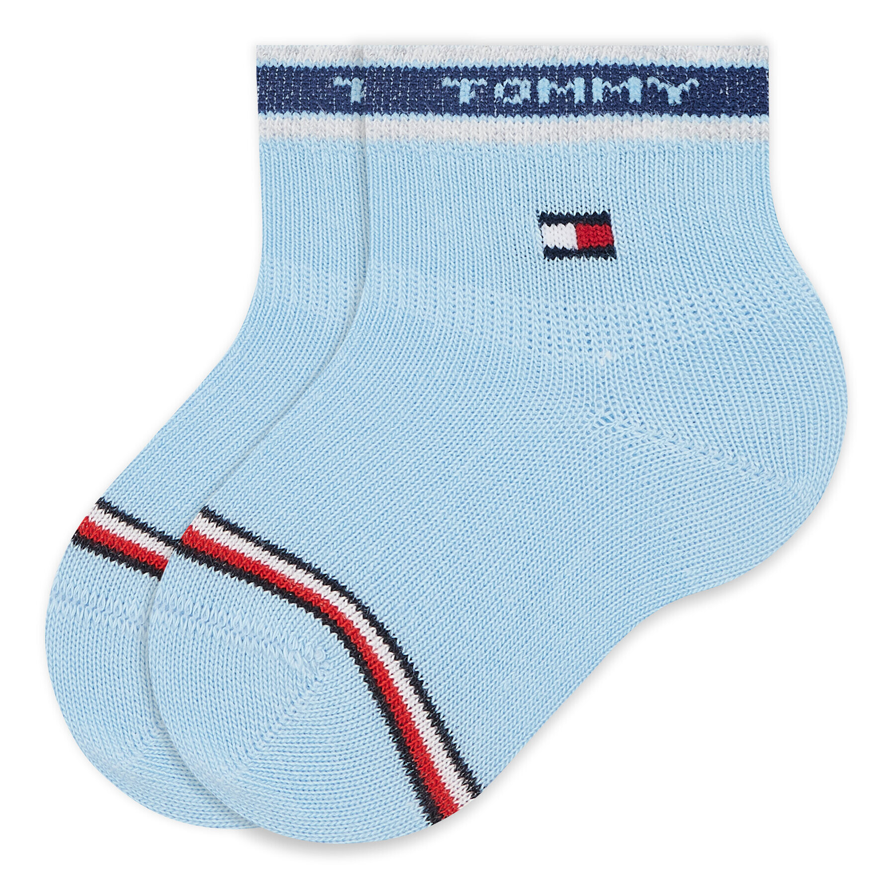 Tommy Hilfiger Комплект 3 чифта дълги чорапи детски 701220278 Син - Pepit.bg