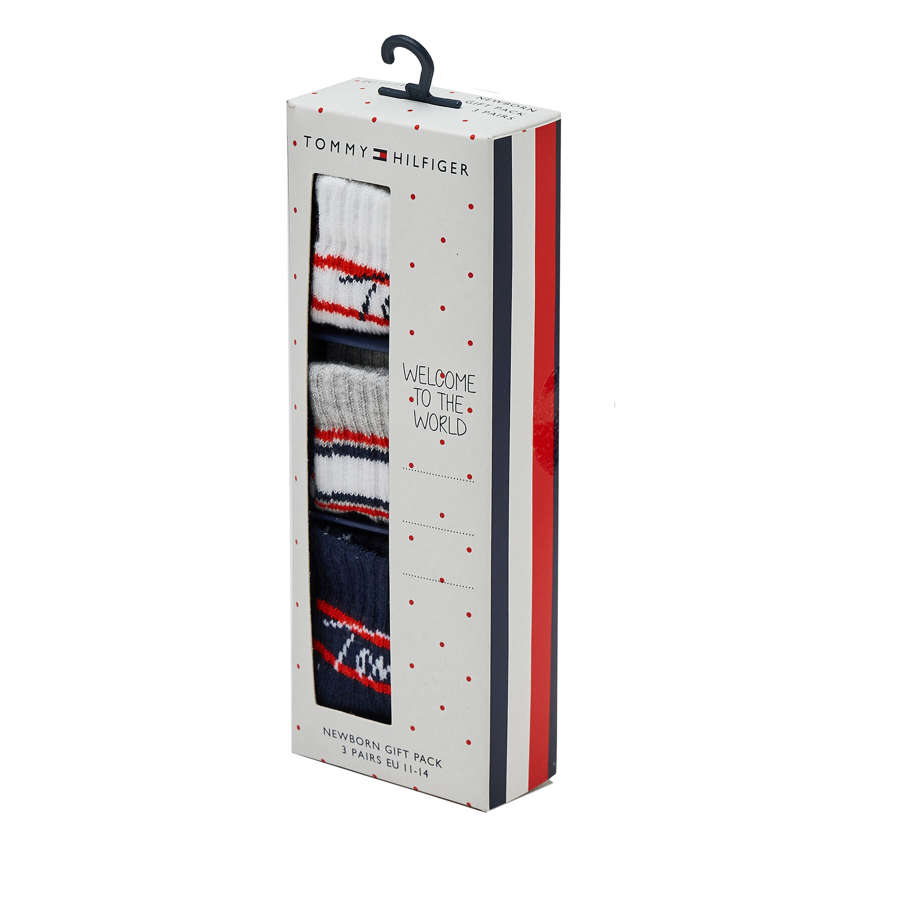 Tommy Hilfiger Комплект 3 чифта дълги чорапи детски 701224998 Бял - Pepit.bg