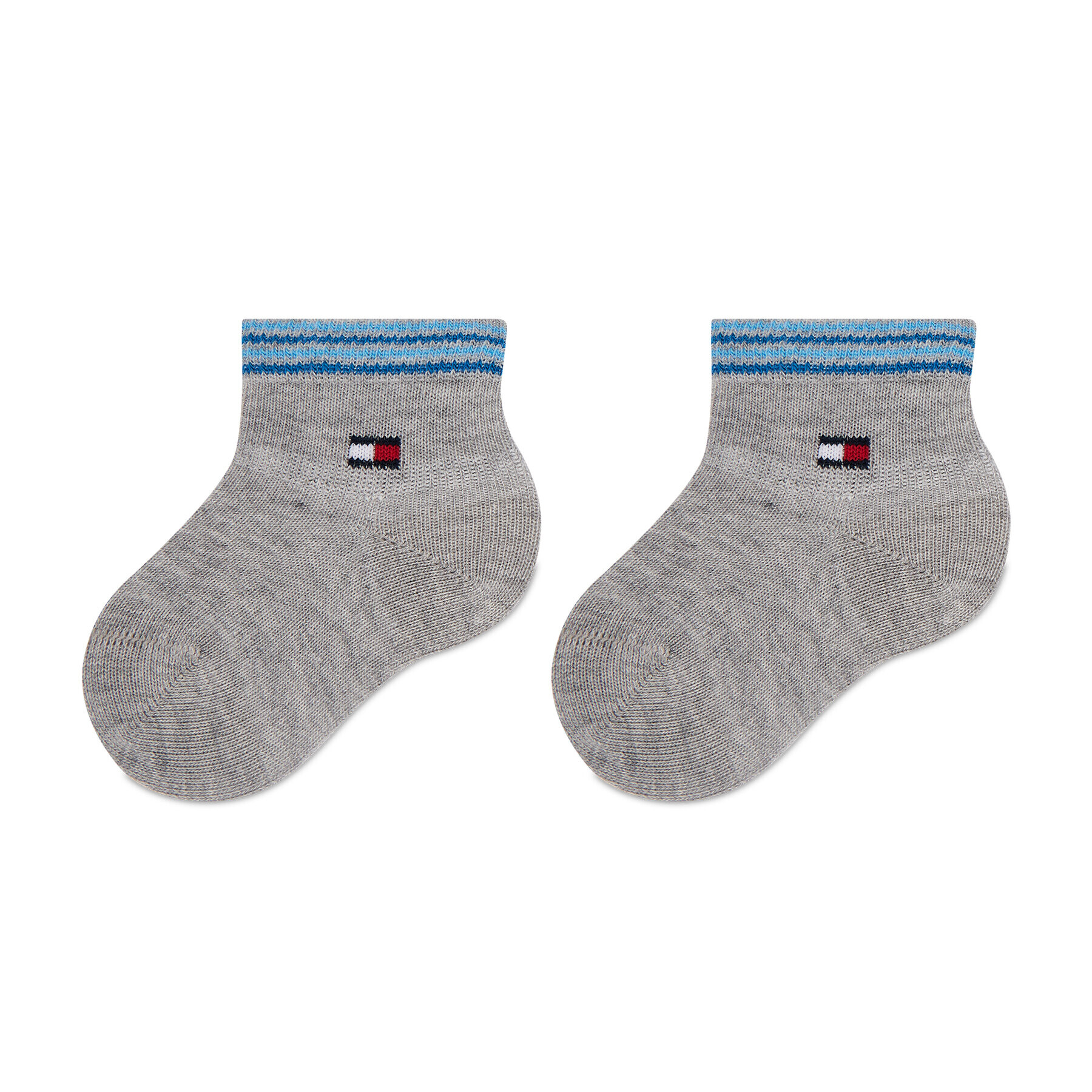 Tommy Hilfiger Комплект 3 чифта къси чорапи детски 701218363 Сив - Pepit.bg