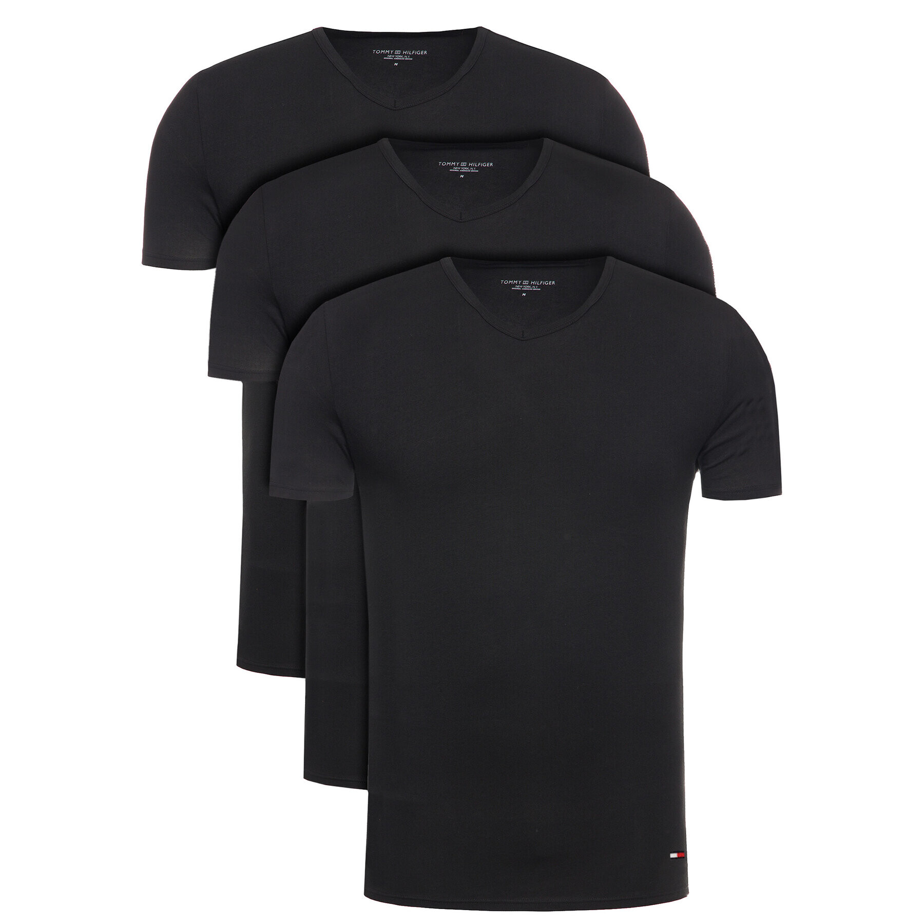 Tommy Hilfiger Комплект 3 тишърти 2S87903767 Черен Regular Fit - Pepit.bg