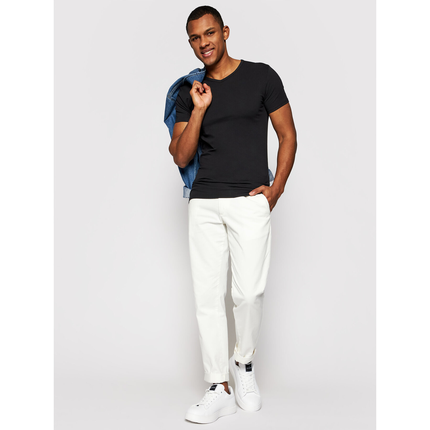 Tommy Hilfiger Комплект 3 тишърти 2S87903767 Черен Regular Fit - Pepit.bg