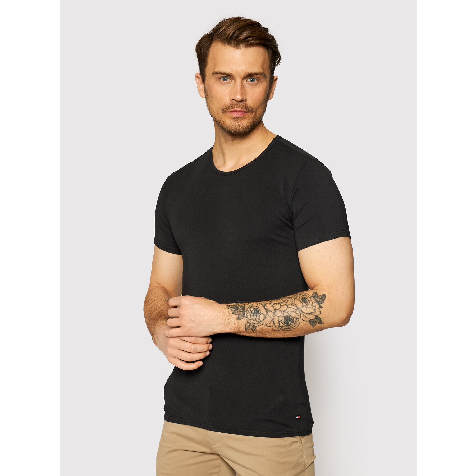 Tommy Hilfiger Комплект 3 тишърти Essential 2S87905187 Черен Regular Fit - Pepit.bg