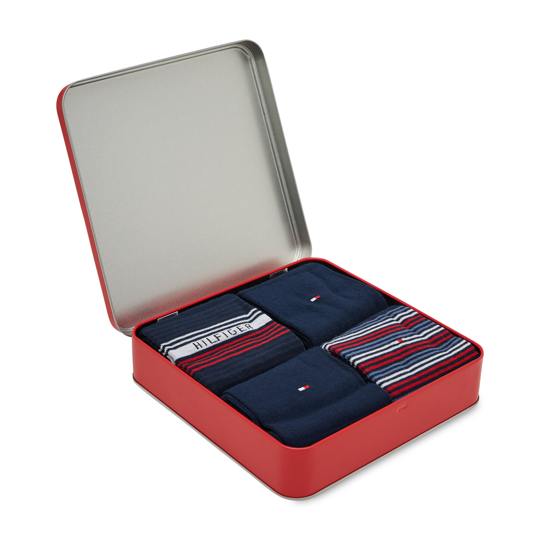 Tommy Hilfiger Комплект 4 чифта дълги чорапи мъжки 701210548 Тъмносин - Pepit.bg