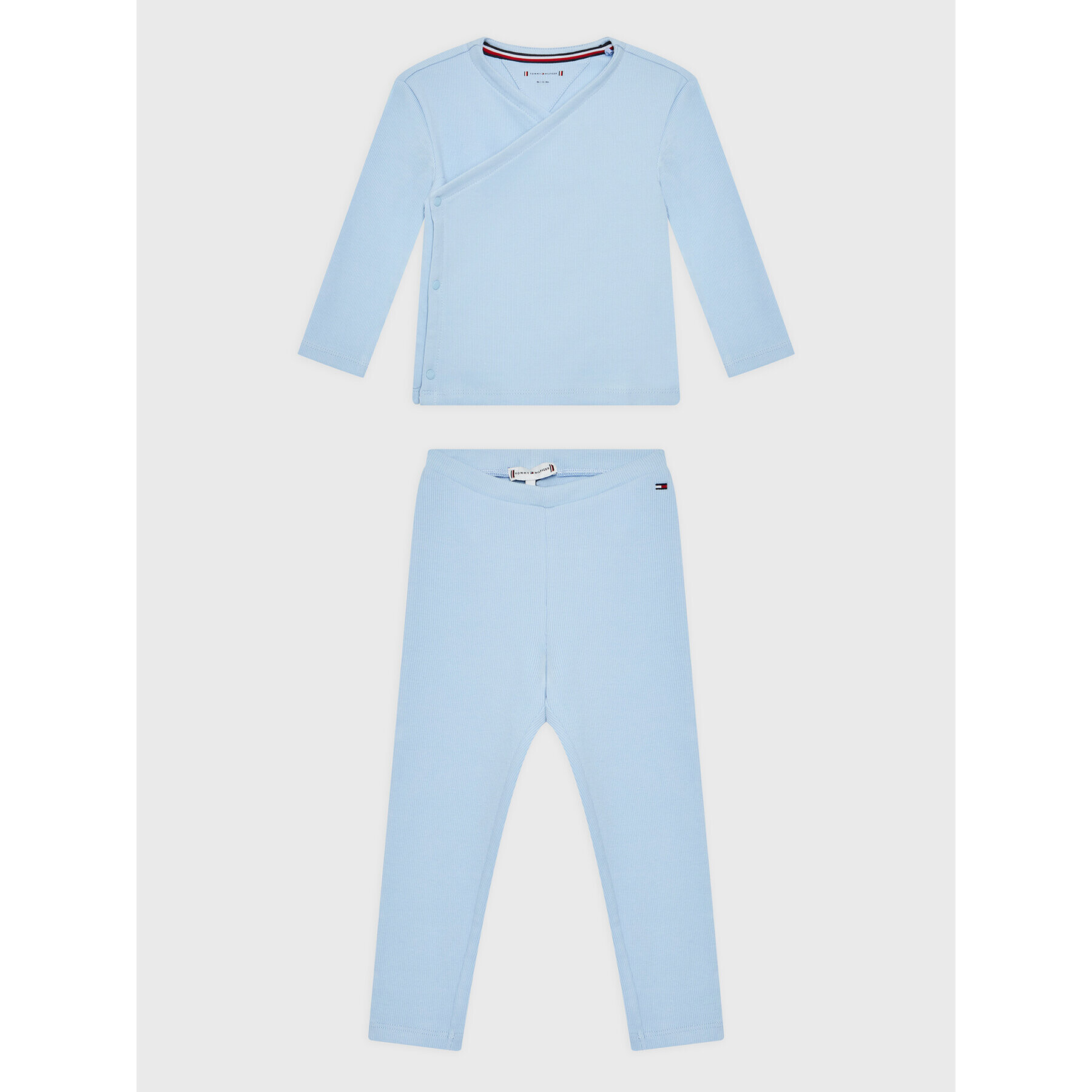 Tommy Hilfiger Комплект блуза и клин Baby Rib KN0KN01482 Син Regular Fit - Pepit.bg