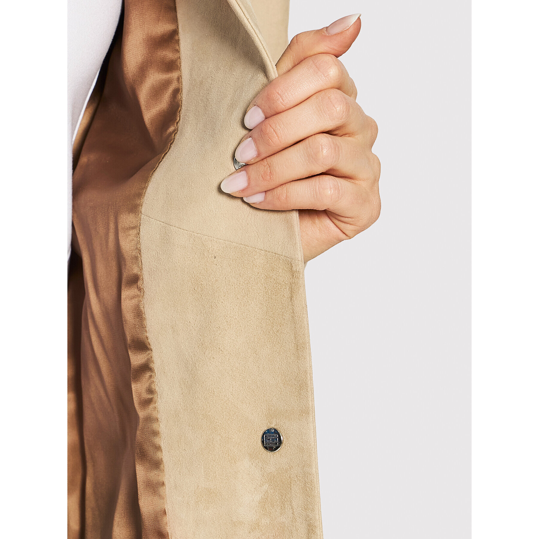 Tommy Hilfiger Кожено яке Suede WW0WW33424 Бежов Regular Fit - Pepit.bg