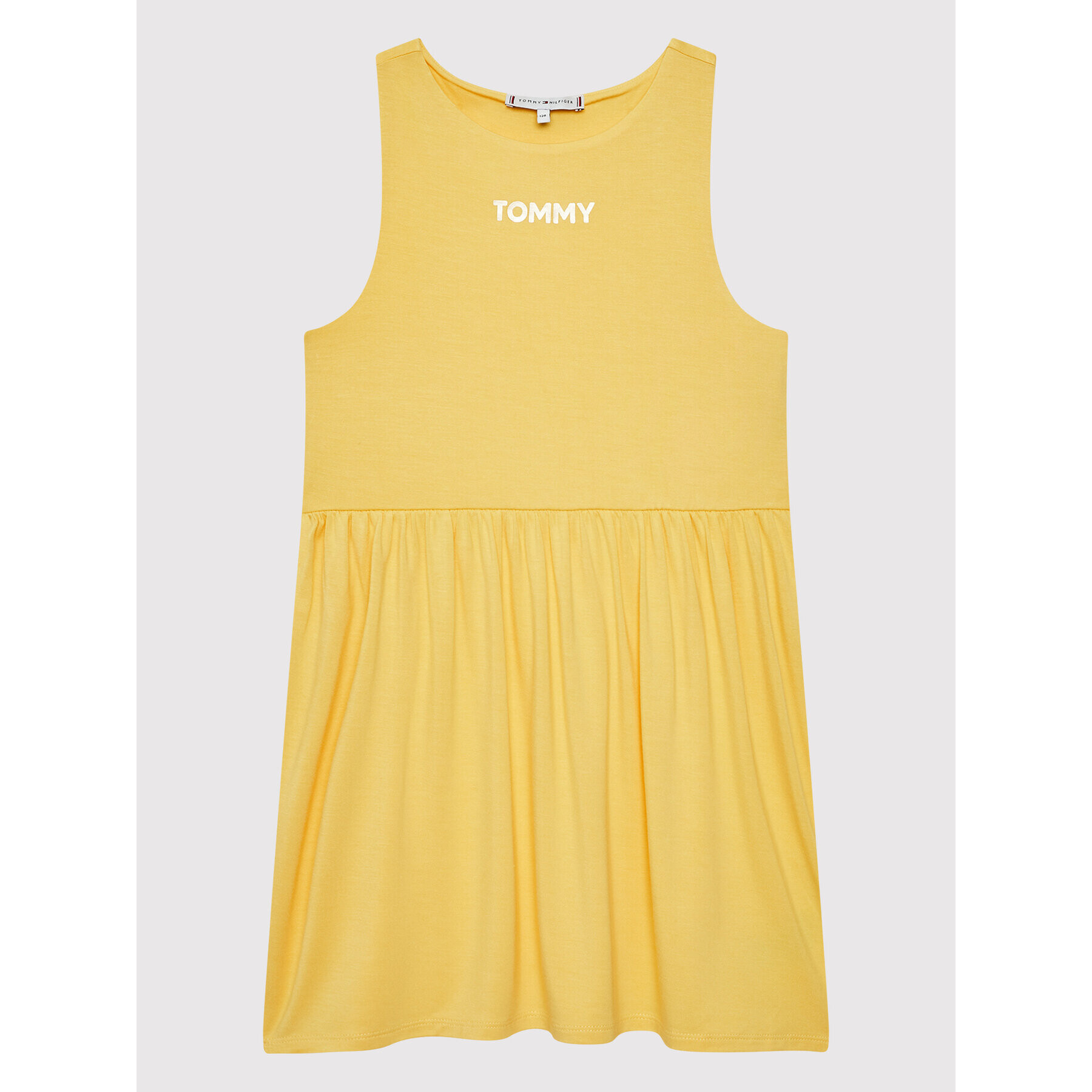 Tommy Hilfiger Лятна рокля Metallic Foil KG0KG06441 Жълт Regular Fit - Pepit.bg