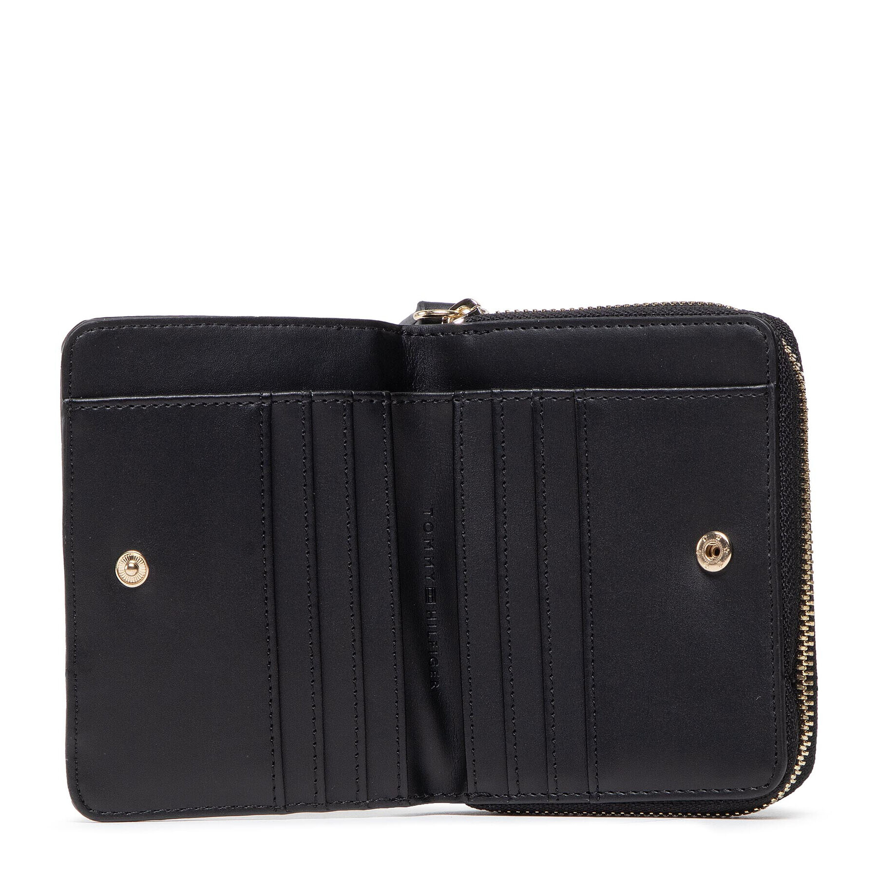 Tommy Hilfiger Малък дамски портфейл My Tommy Idol Med Wallet AW0AW13625 Черен - Pepit.bg