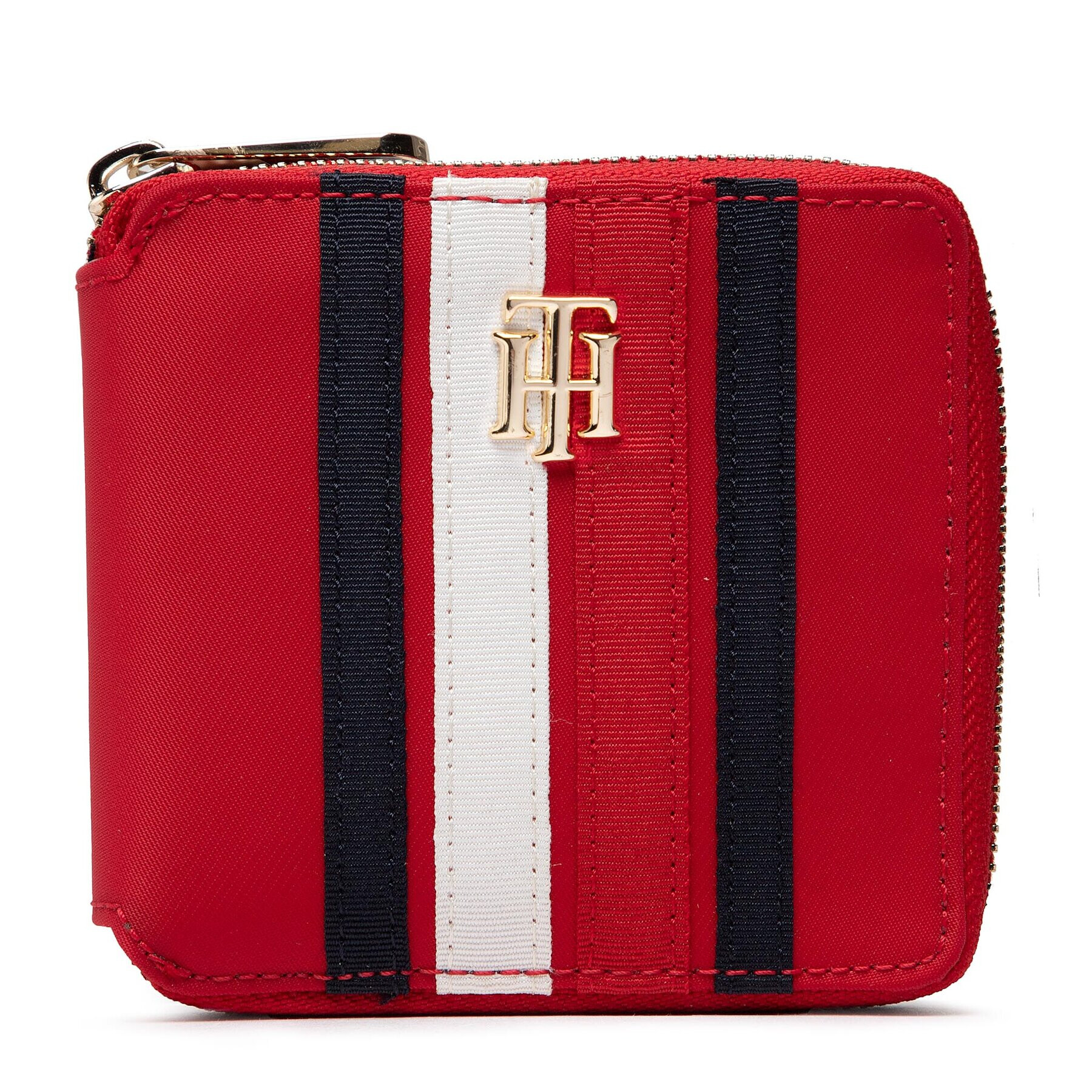 Tommy Hilfiger Малък дамски портфейл Poppy Med Za Corp AW0AW13656 Червен - Pepit.bg