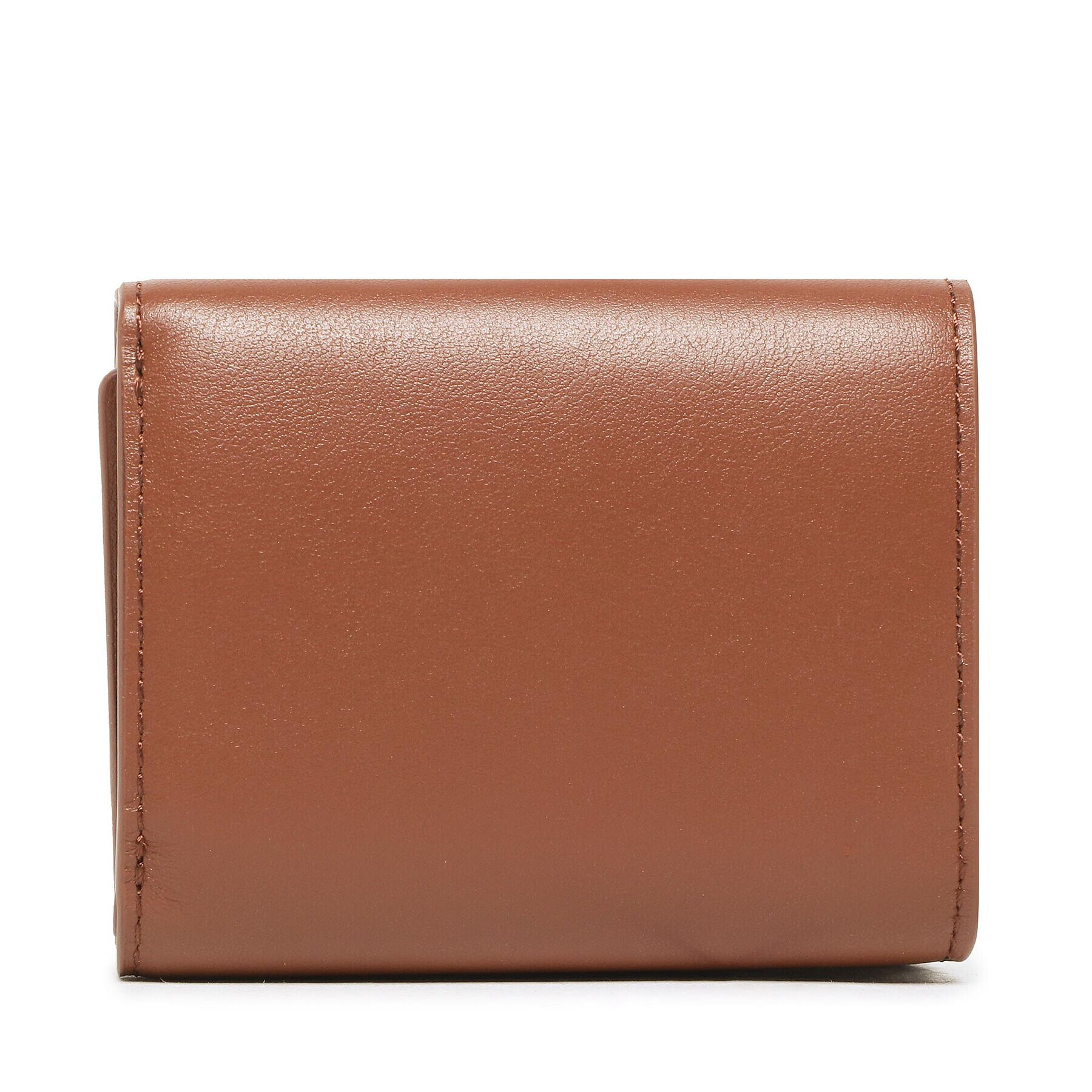 Tommy Hilfiger Малък дамски портфейл Push Lock Leather Wallet AW0AW14344 Кафяв - Pepit.bg