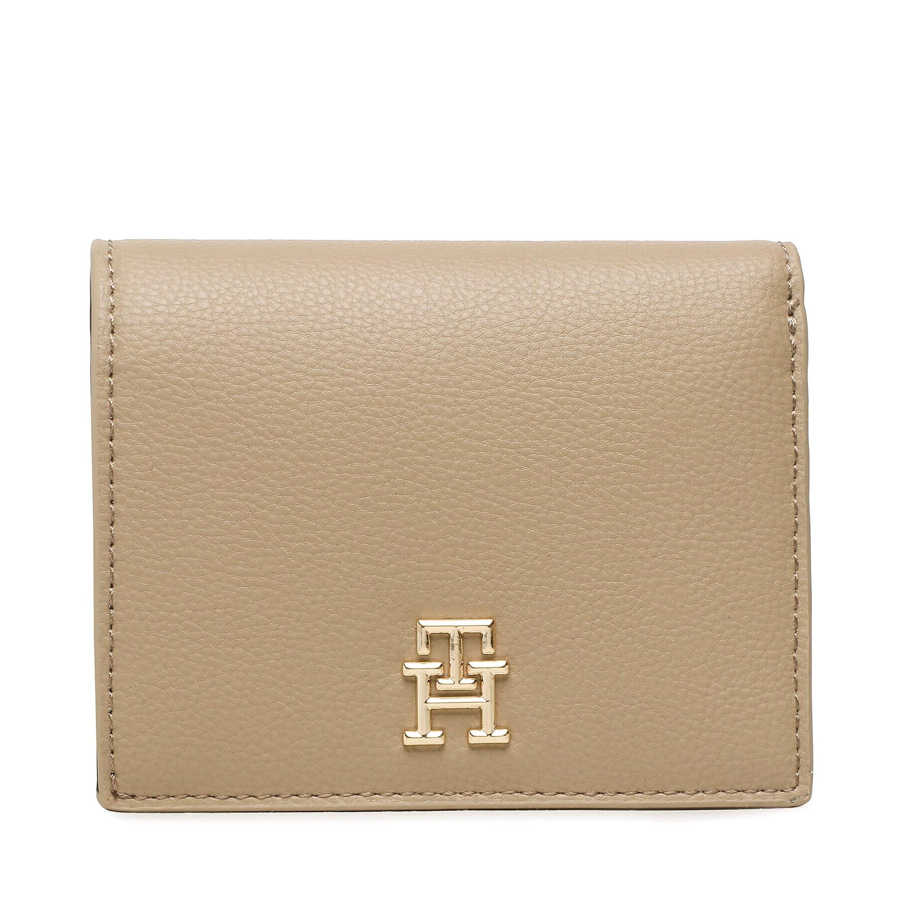 Tommy Hilfiger Малък дамски портфейл Th Casual Bi-Fold Wallet AW0AW14634 Бежов - Pepit.bg