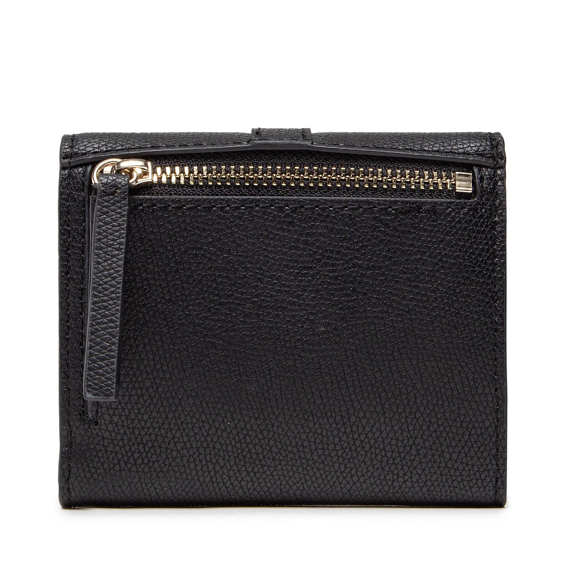 Tommy Hilfiger Малък дамски портфейл Th Plush Small Flap Wallet AW0AW14238 Черен - Pepit.bg