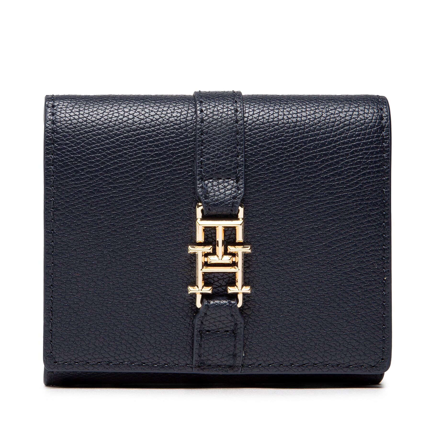 Tommy Hilfiger Малък дамски портфейл Th Plush Small Flap Wallet AW0AW14238 Тъмносин - Pepit.bg