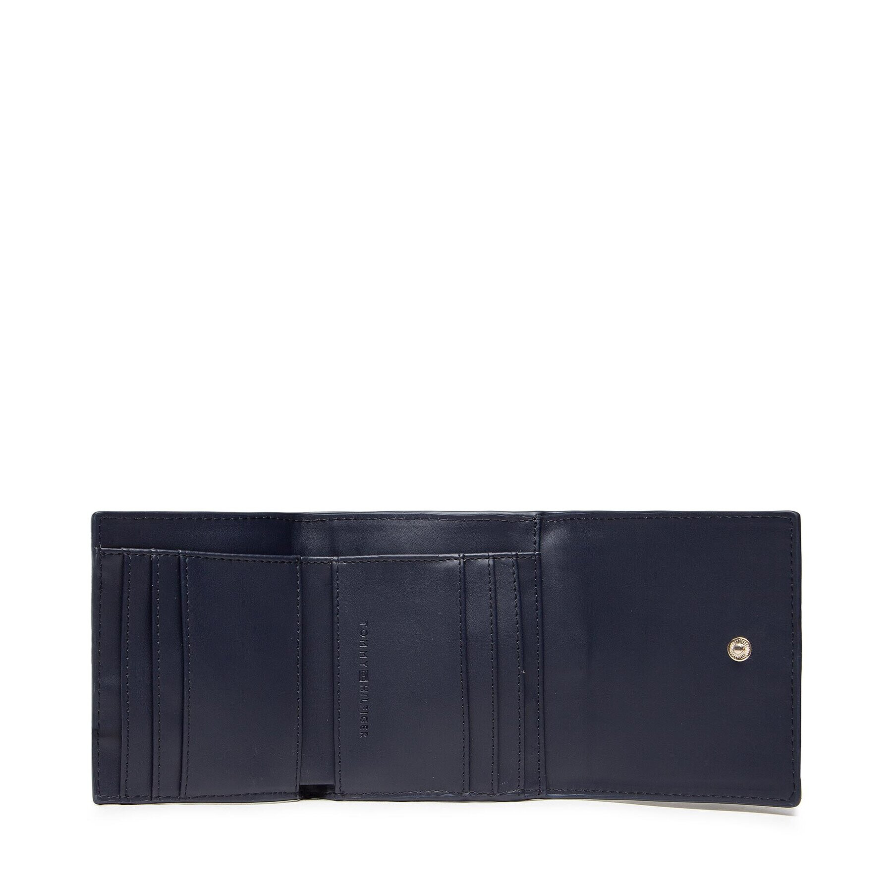 Tommy Hilfiger Малък дамски портфейл Th Plush Small Flap Wallet AW0AW14238 Тъмносин - Pepit.bg