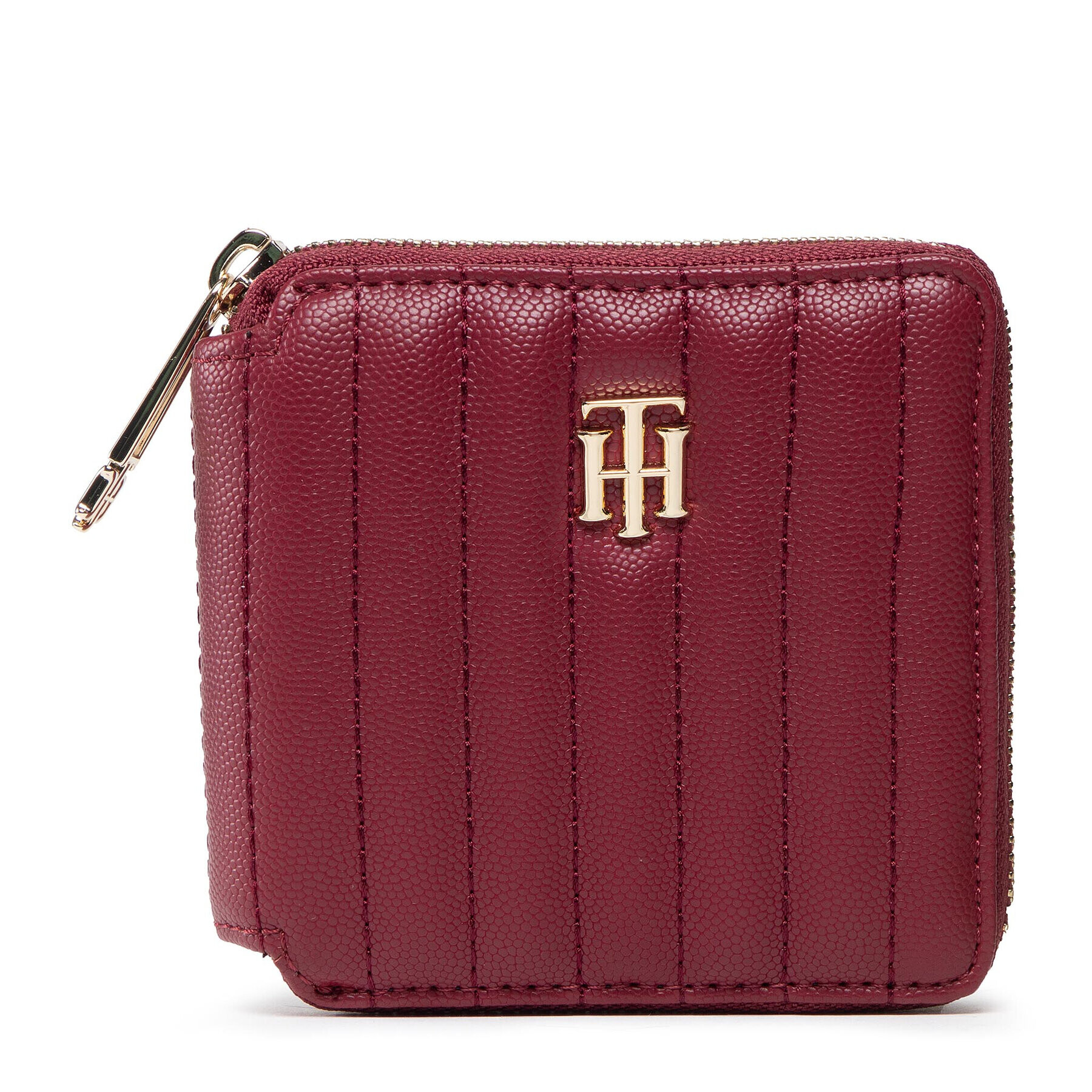 Tommy Hilfiger Малък дамски портфейл Th Timeless Med Wallet Quilted AW0AW13644 Кафяв - Pepit.bg