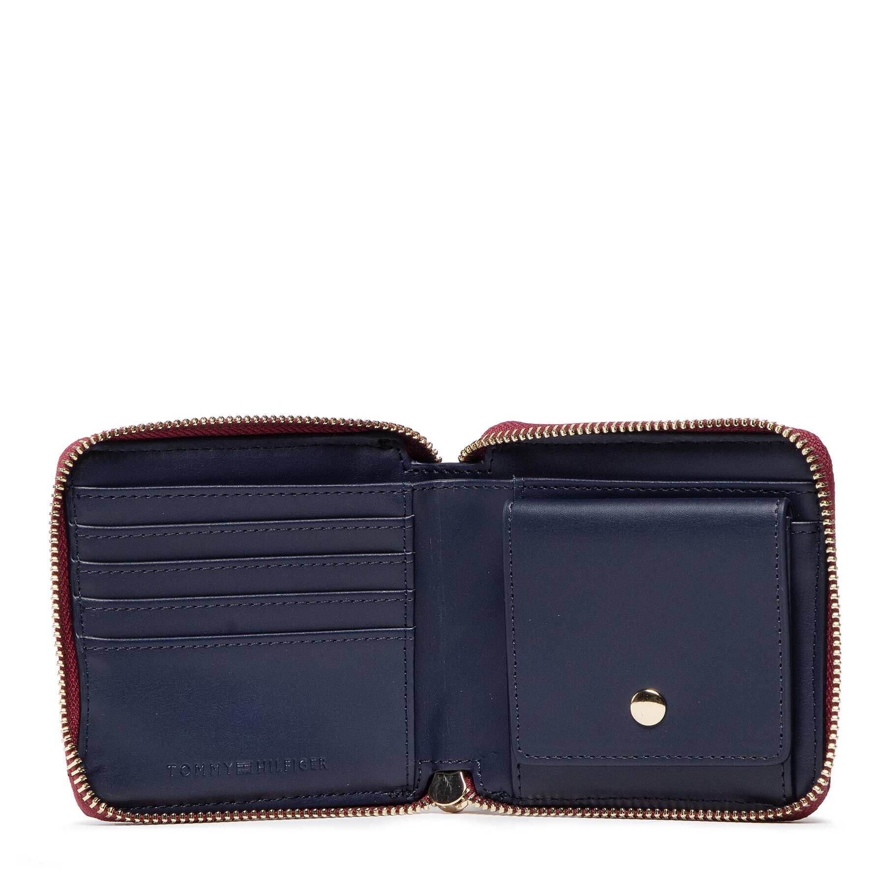 Tommy Hilfiger Малък дамски портфейл Th Timeless Med Wallet Quilted AW0AW13644 Кафяв - Pepit.bg