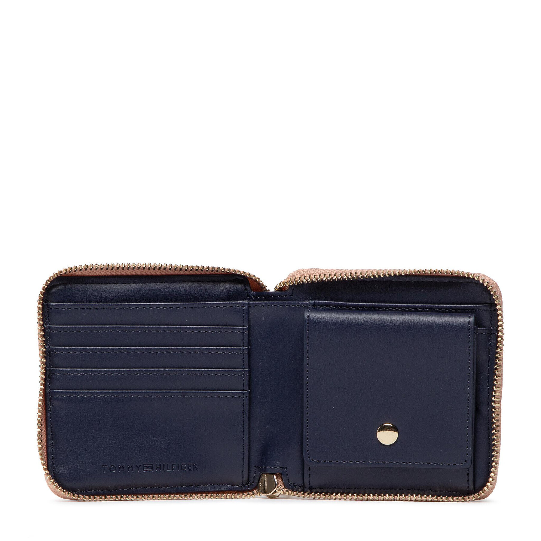 Tommy Hilfiger Малък дамски портфейл Timeless Med Wallet Quilted AW0AW13644 Розов - Pepit.bg