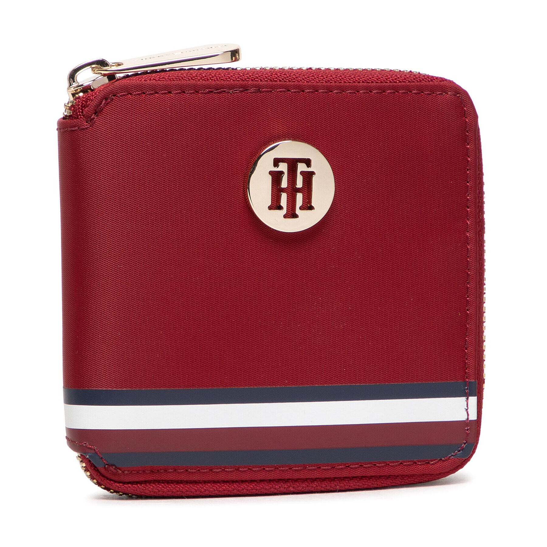 Tommy Hilfiger Малък дамски портфейл Poppy Med Za Corp AW0AW10543 Бордо - Pepit.bg