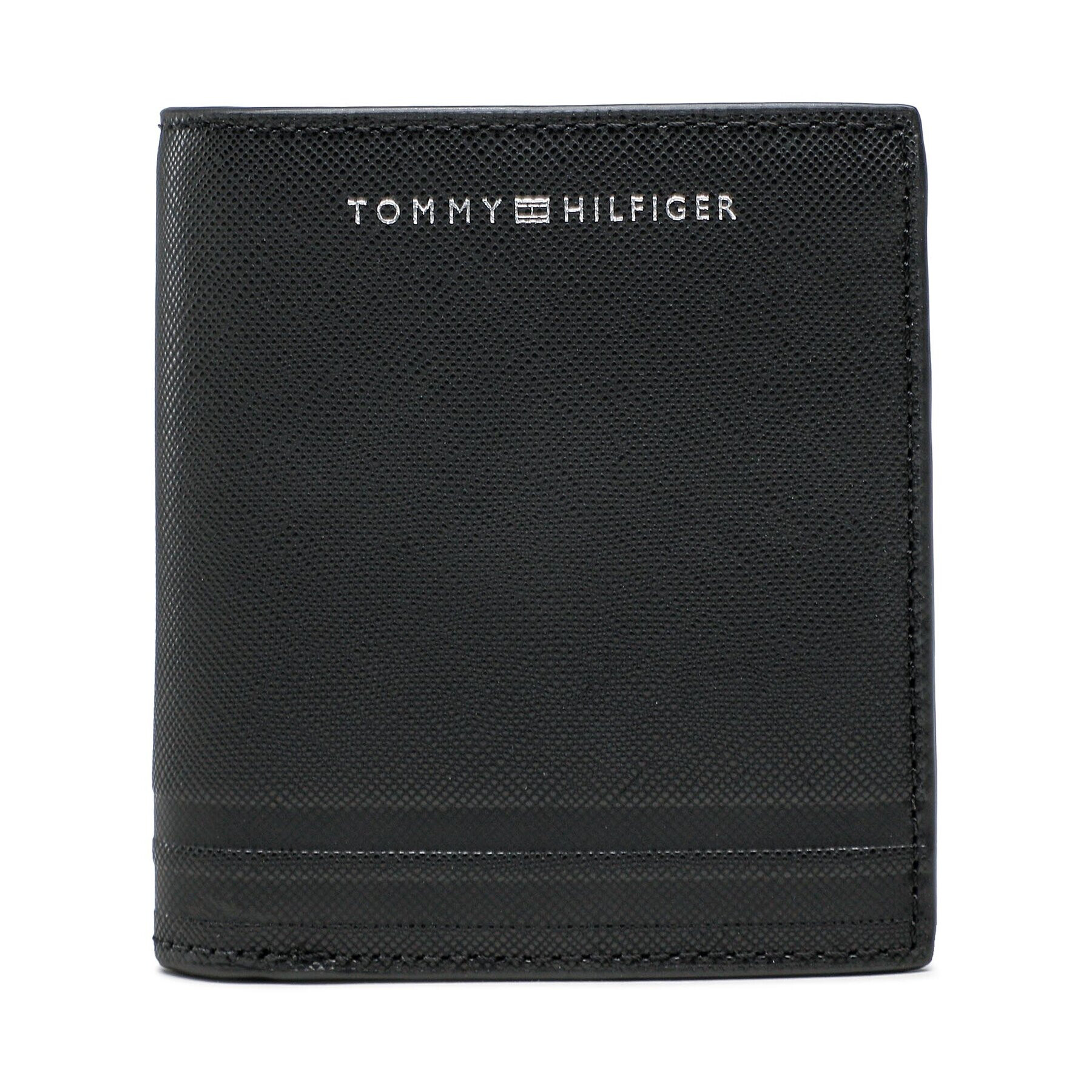 Tommy Hilfiger Малък мъжки портфейл Th Business Leather Trifold AM0AM10984 Черен - Pepit.bg