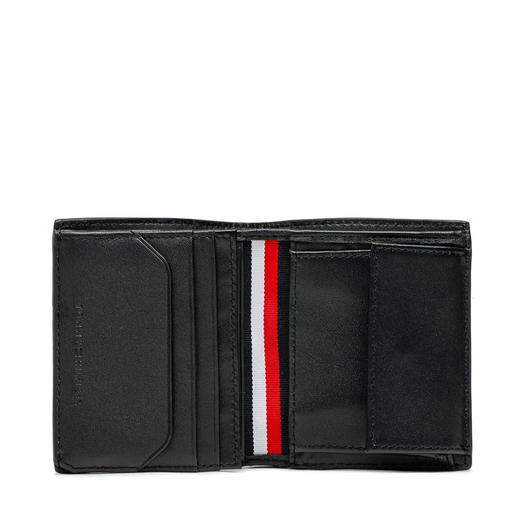 Tommy Hilfiger Малък мъжки портфейл Th Business Leather Trifold AM0AM10984 Черен - Pepit.bg