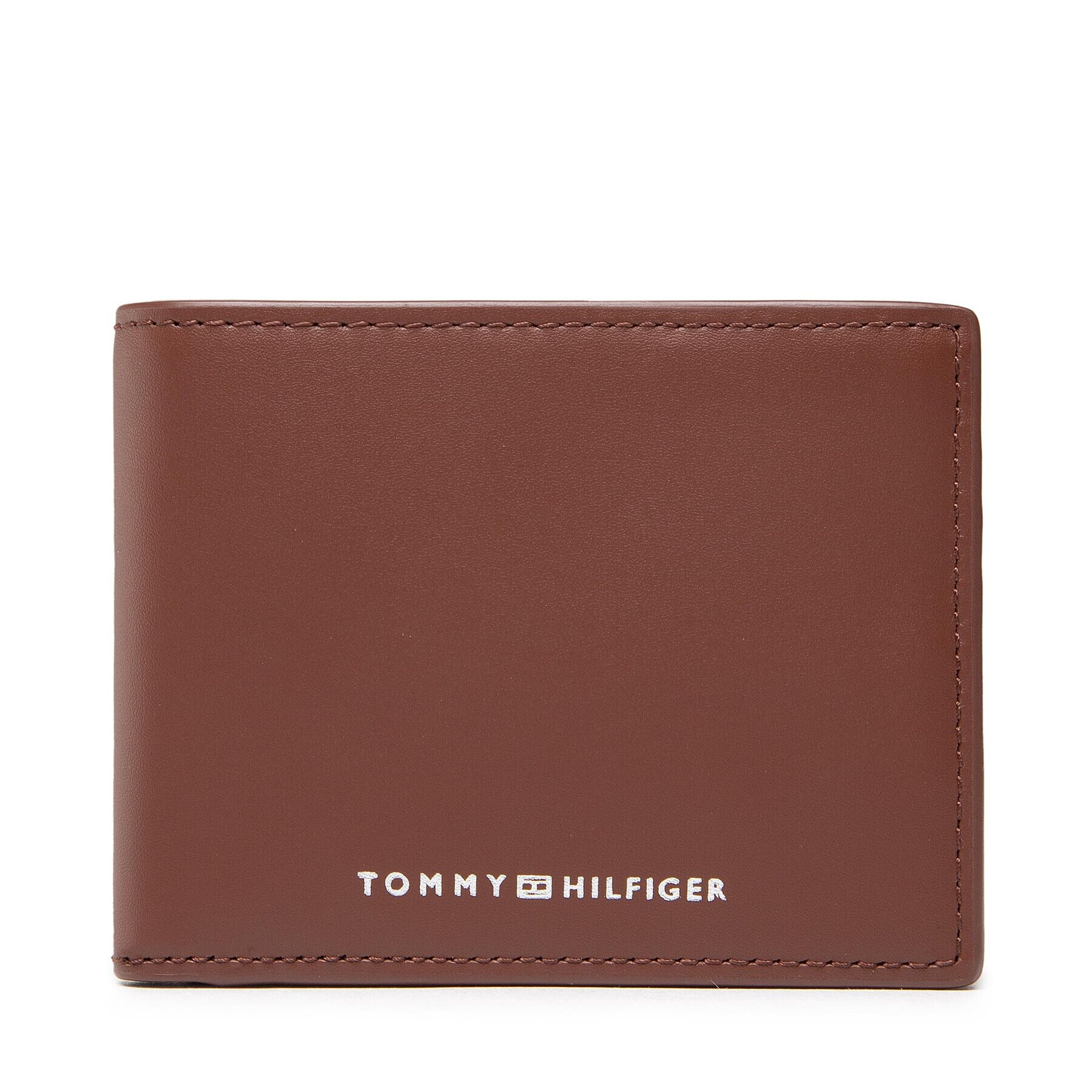 Tommy Hilfiger Малък мъжки портфейл Th Modern Leather Mini Cc Wallet AM0AM10617 Кафяв - Pepit.bg