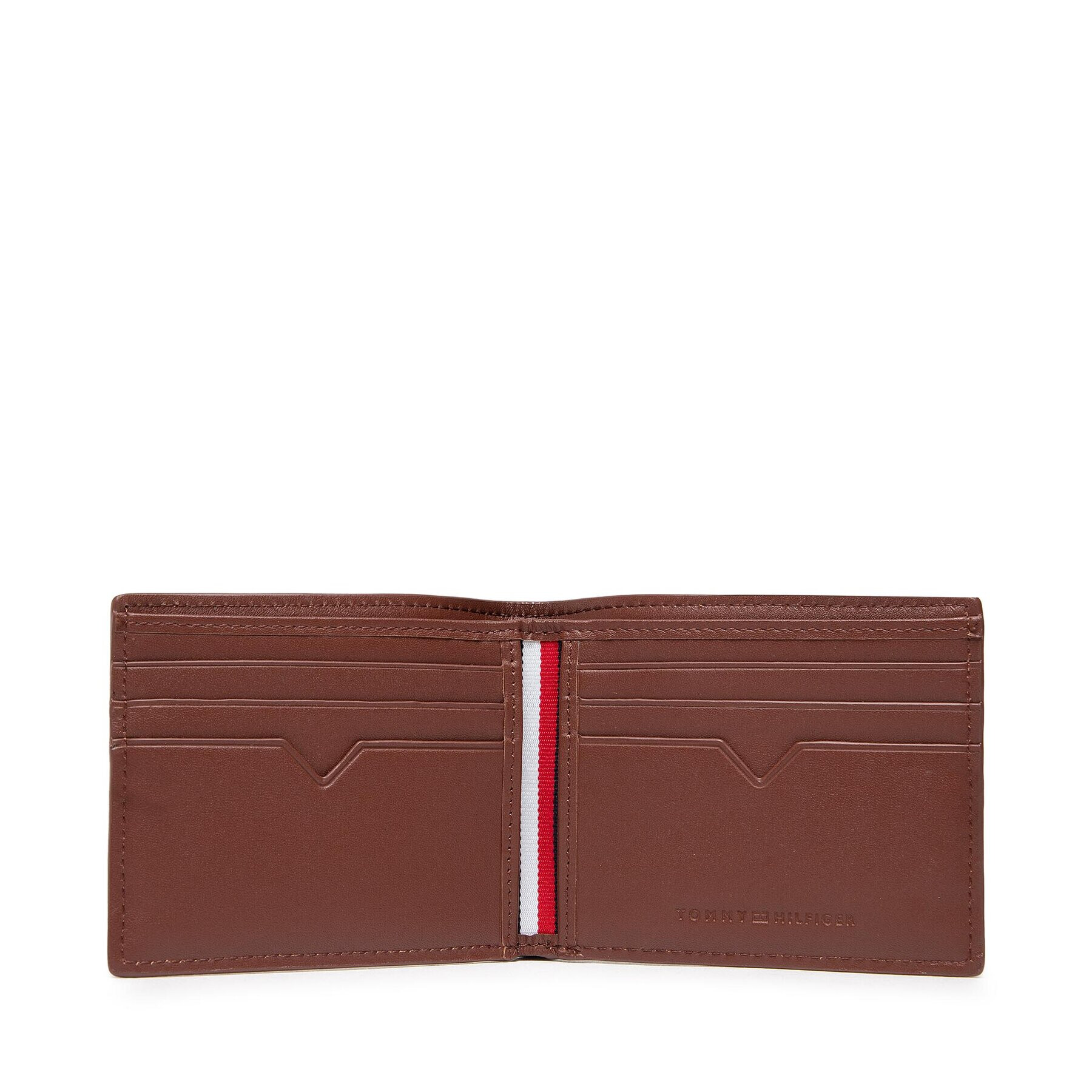 Tommy Hilfiger Малък мъжки портфейл Th Modern Leather Mini Cc Wallet AM0AM10617 Кафяв - Pepit.bg