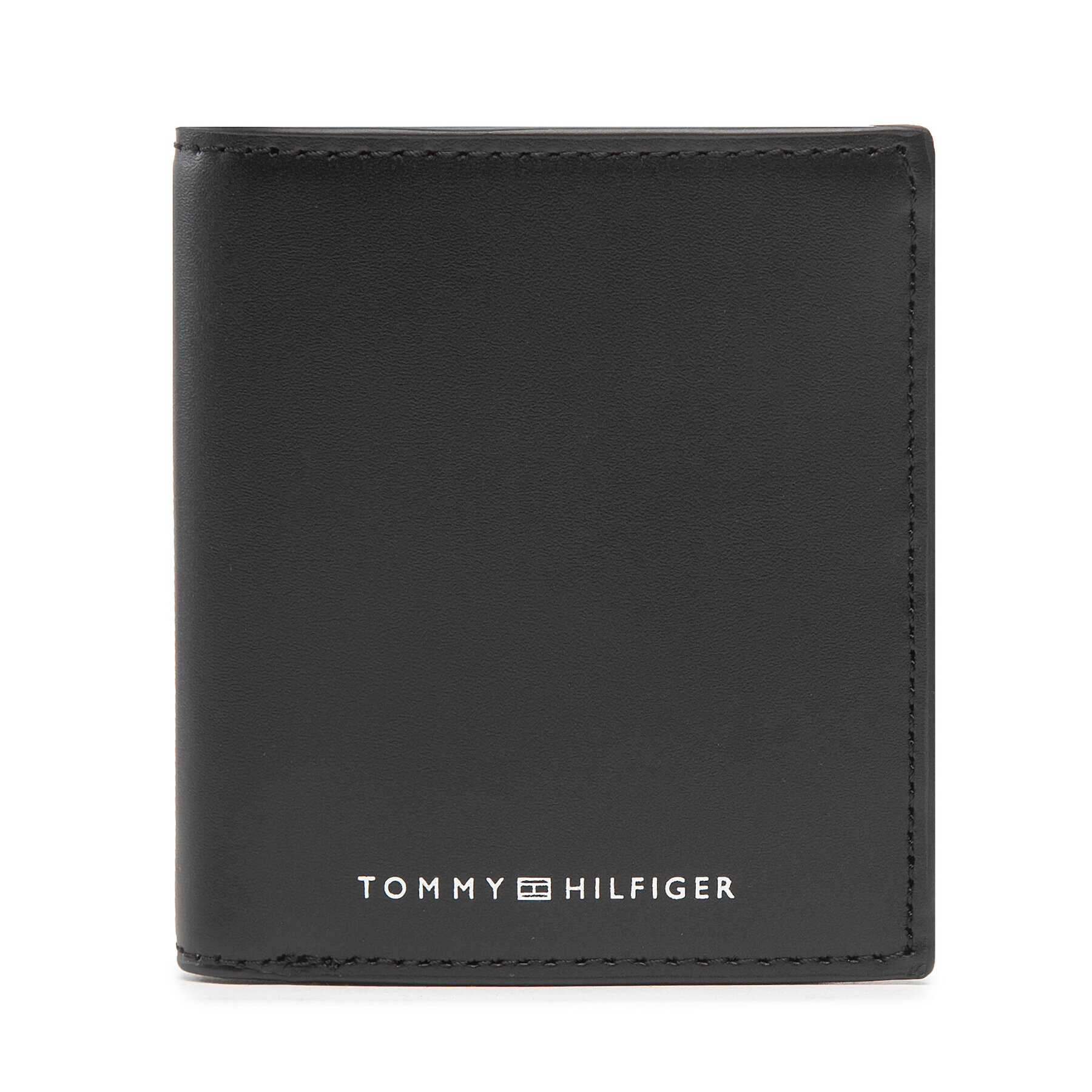 Tommy Hilfiger Малък мъжки портфейл Th Modern Leather Trifold AM0AM10621 Черен - Pepit.bg