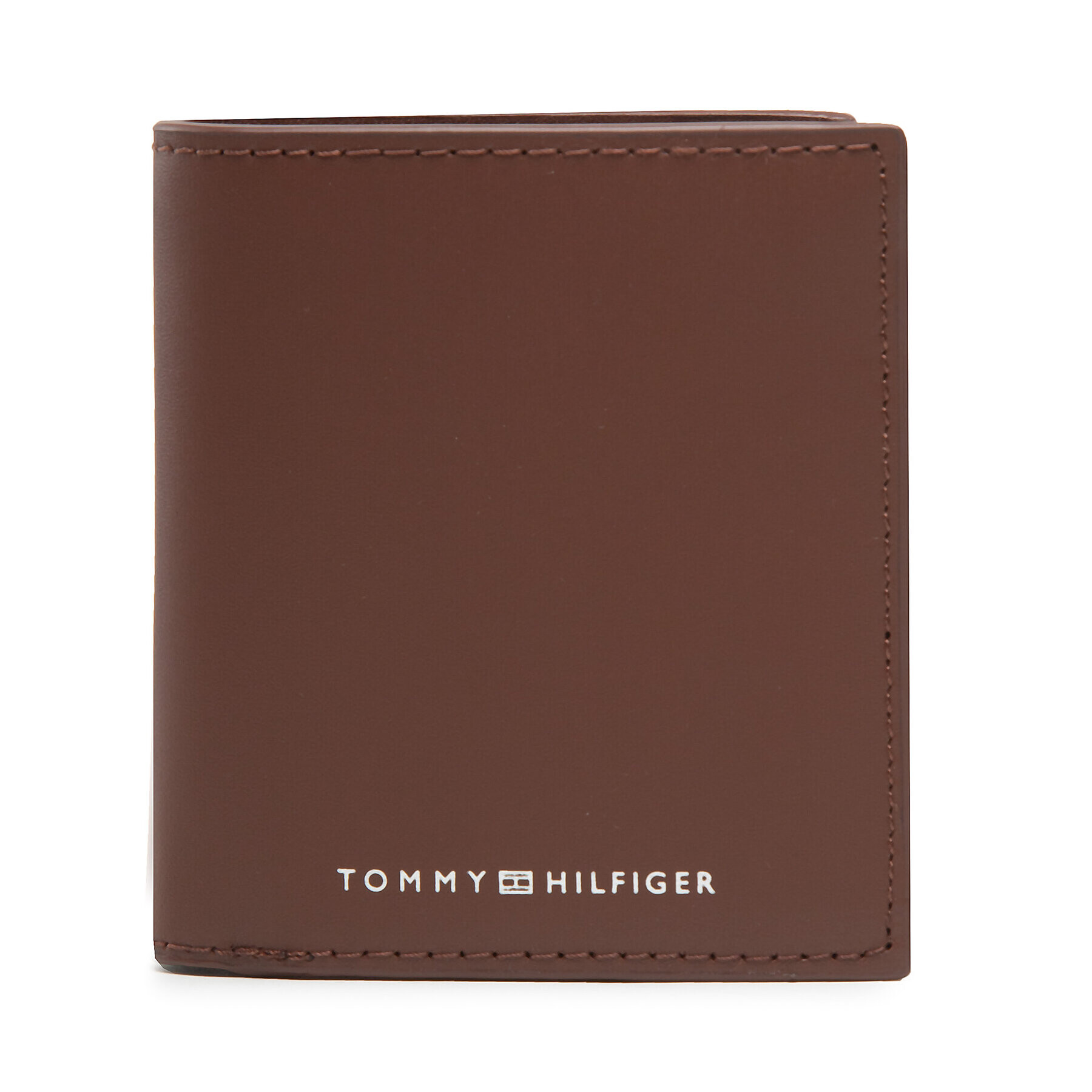 Tommy Hilfiger Малък мъжки портфейл Th Modern Leather Trifold AM0AM10621 Кафяв - Pepit.bg