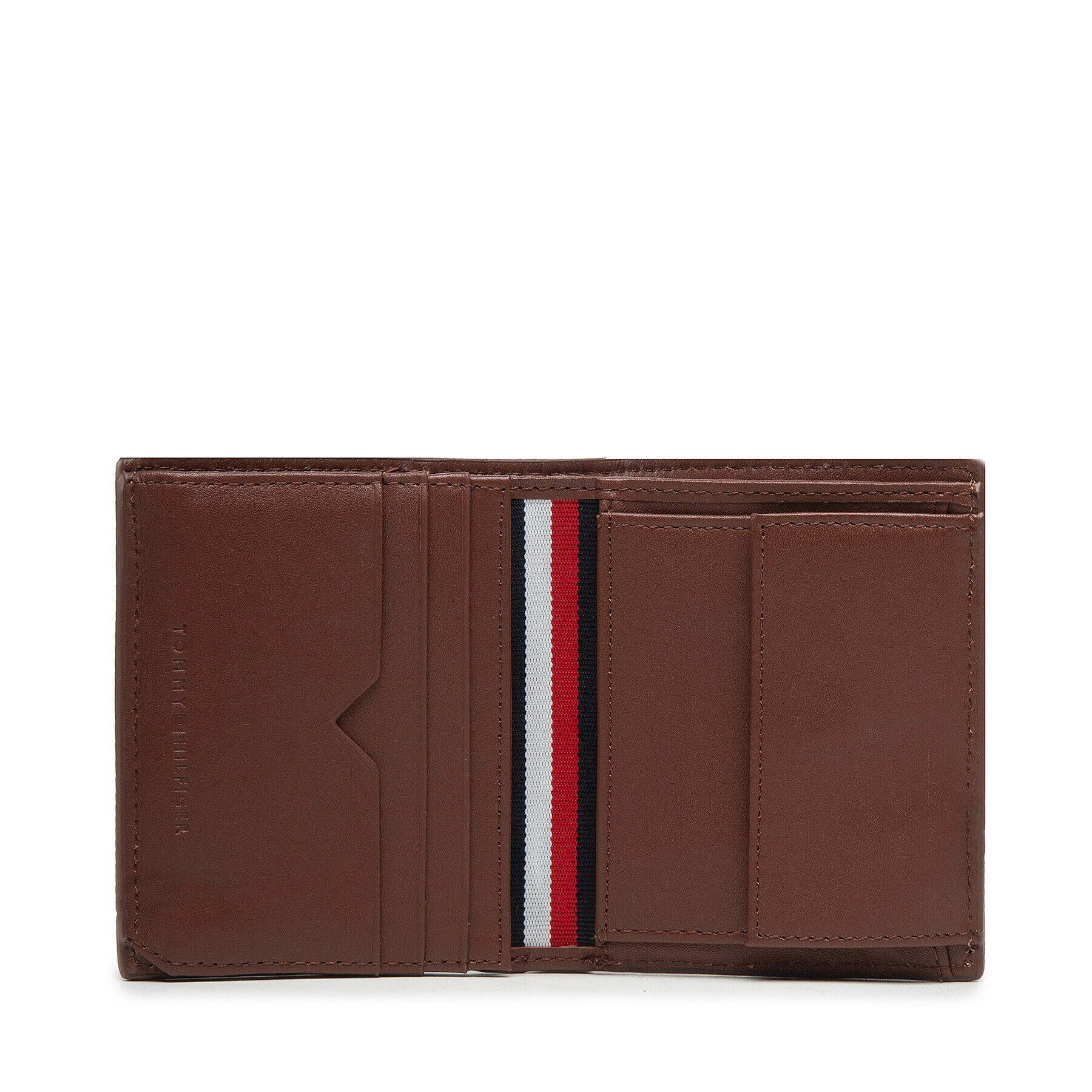 Tommy Hilfiger Малък мъжки портфейл Th Modern Leather Trifold AM0AM10621 Кафяв - Pepit.bg