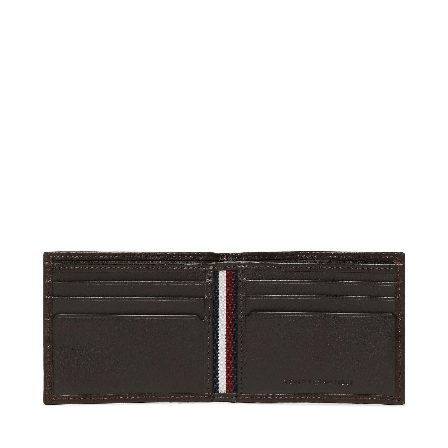 Tommy Hilfiger Малък мъжки портфейл Th Premium Mini Cc Wallet AM0AM10606 Кафяв - Pepit.bg