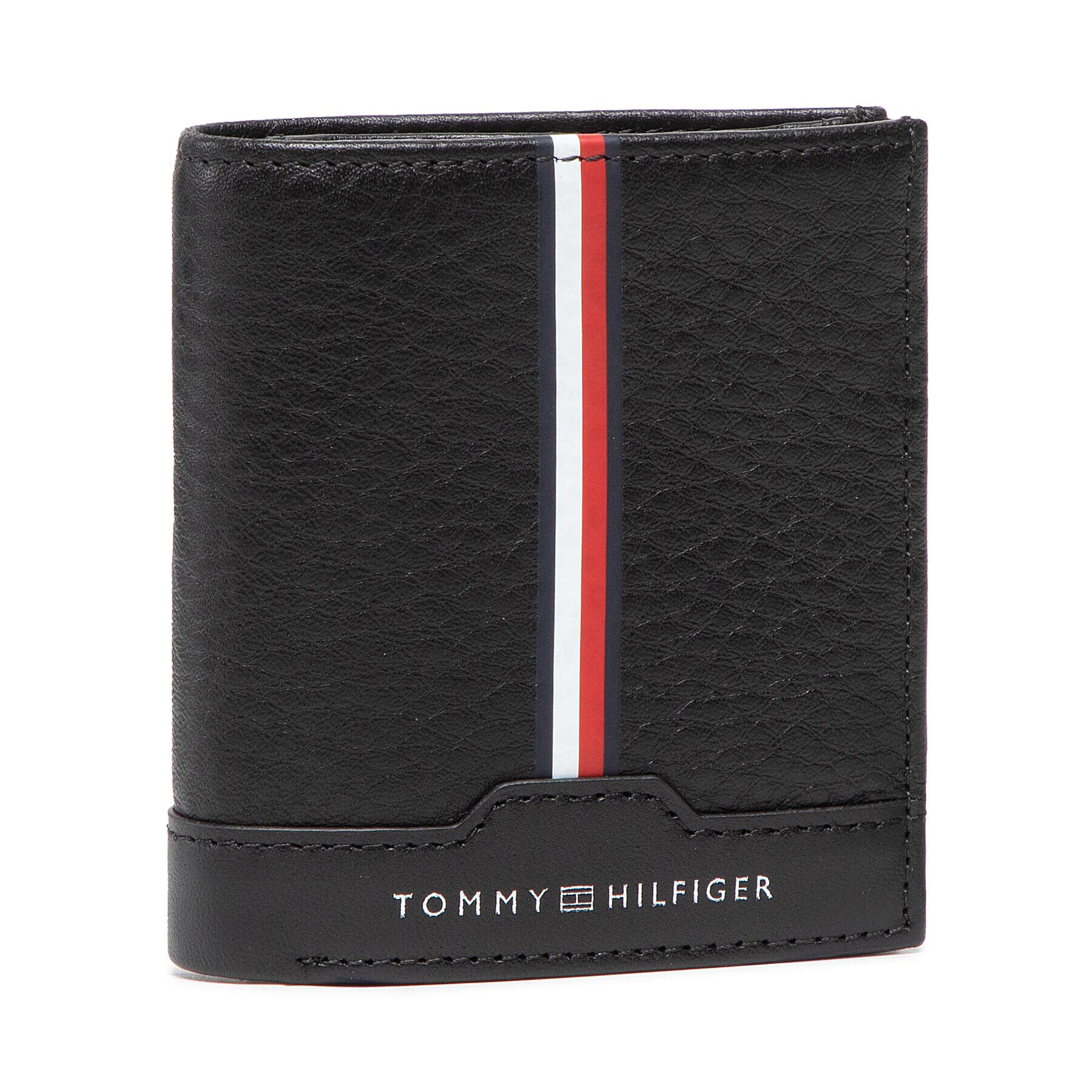 Tommy Hilfiger Малък мъжки портфейл Th Downtown Trifold AM0AM08590 Черен - Pepit.bg