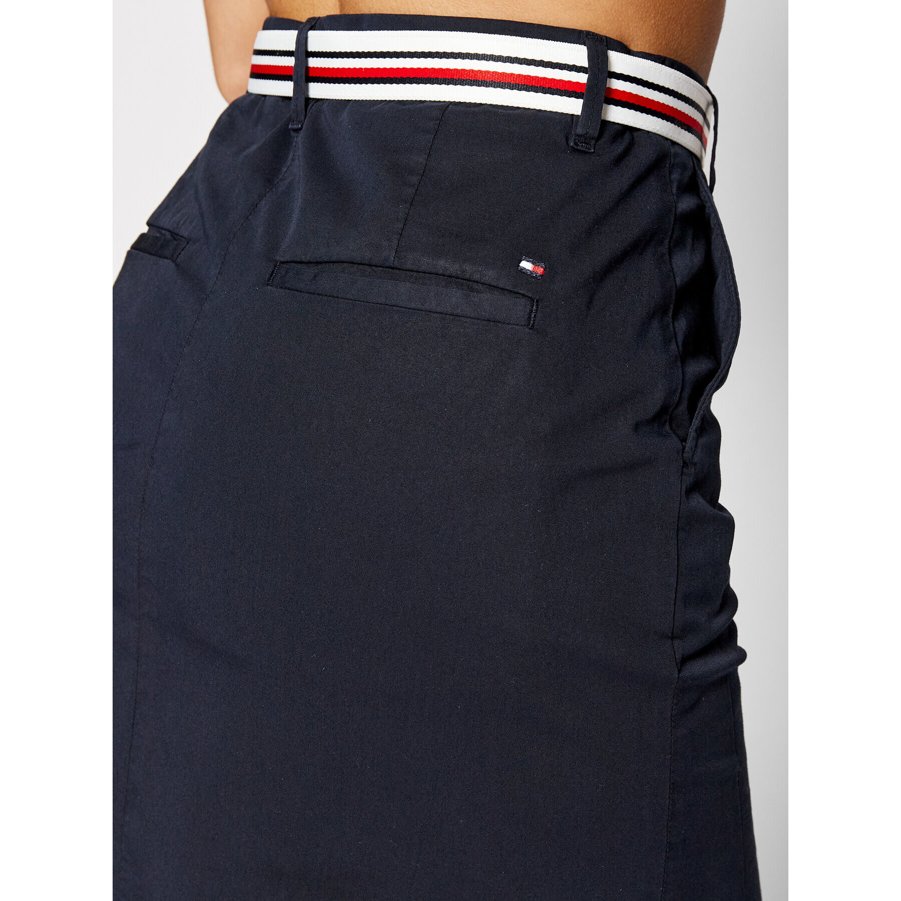 Tommy Hilfiger Мини пола Chino WW0WW34702 Тъмносин Regular Fit - Pepit.bg