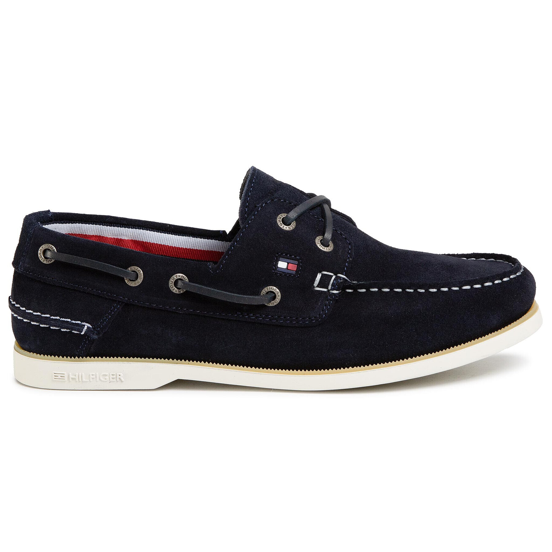 Tommy Hilfiger Мокасини Classic Suede Boatshoe FM0FM02736 Тъмносин - Pepit.bg