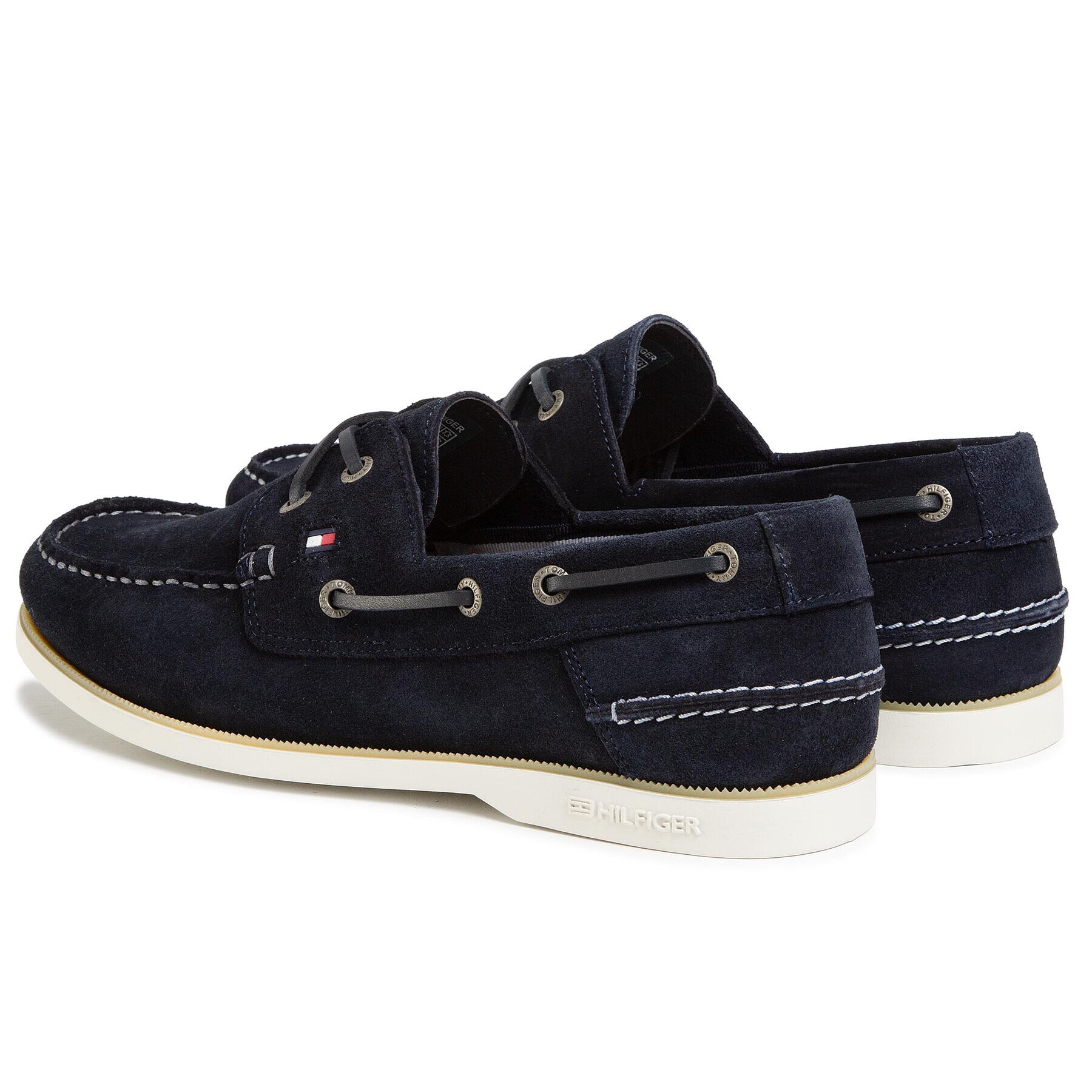 Tommy Hilfiger Мокасини Classic Suede Boatshoe FM0FM02736 Тъмносин - Pepit.bg