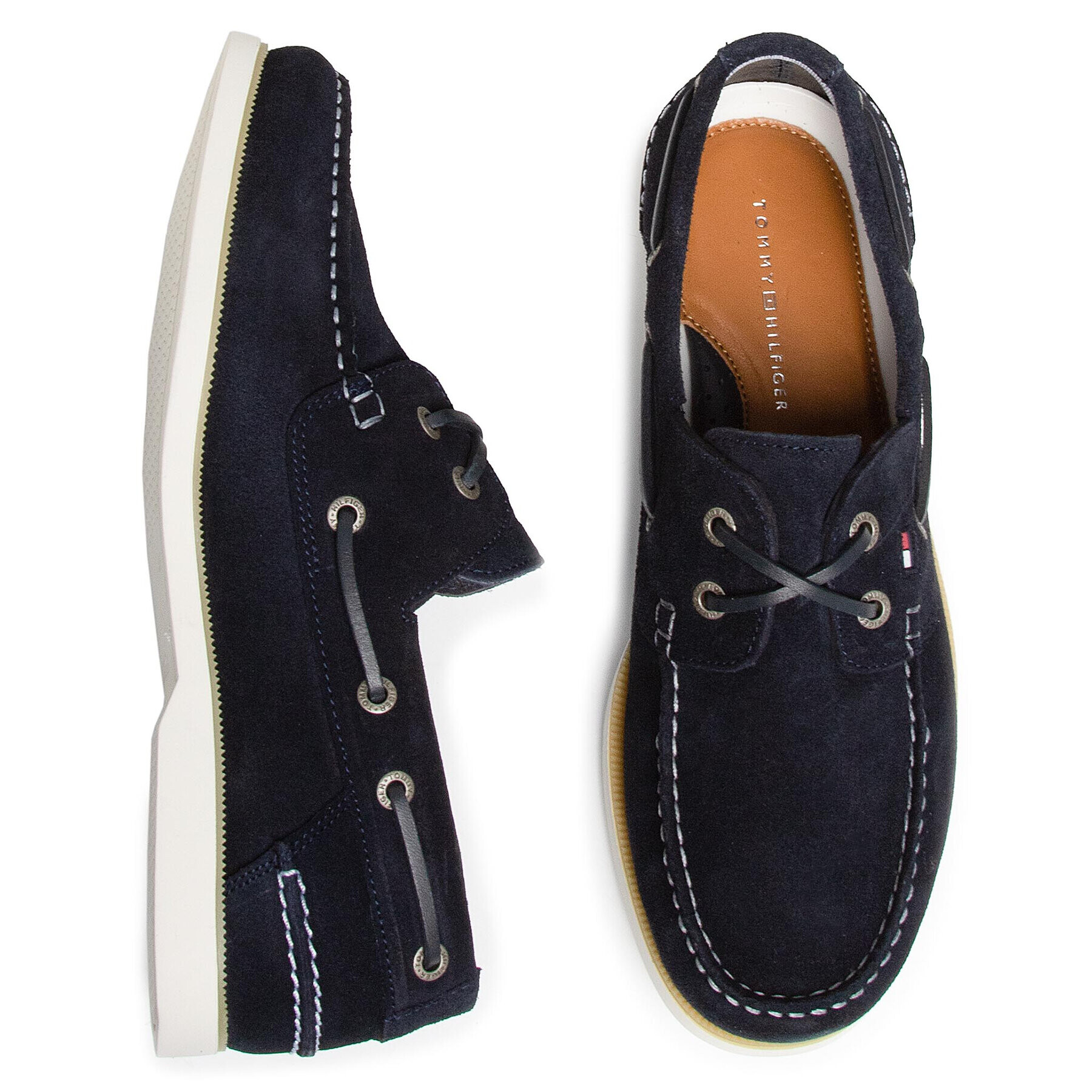 Tommy Hilfiger Мокасини Classic Suede Boatshoe FM0FM02736 Тъмносин - Pepit.bg