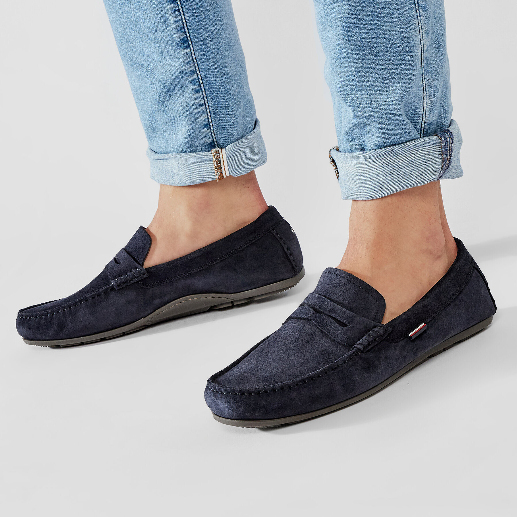 Tommy Hilfiger Мокасини Classic Suede Penny Loafer FM0FM02725 Тъмносин - Pepit.bg