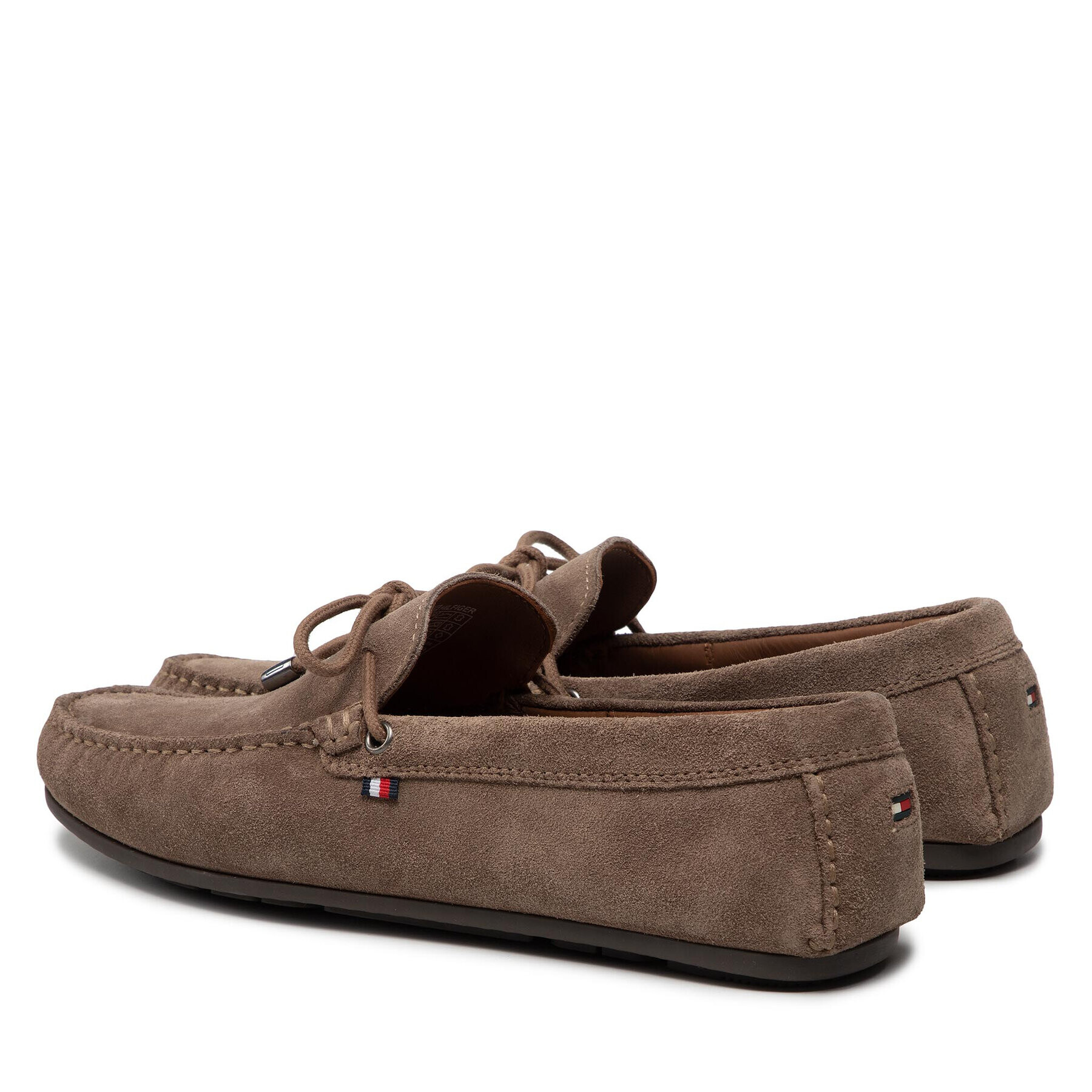 Tommy Hilfiger Мокасини Corporate Suede Driver W Laces FM0FM03960 Кафяв - Pepit.bg