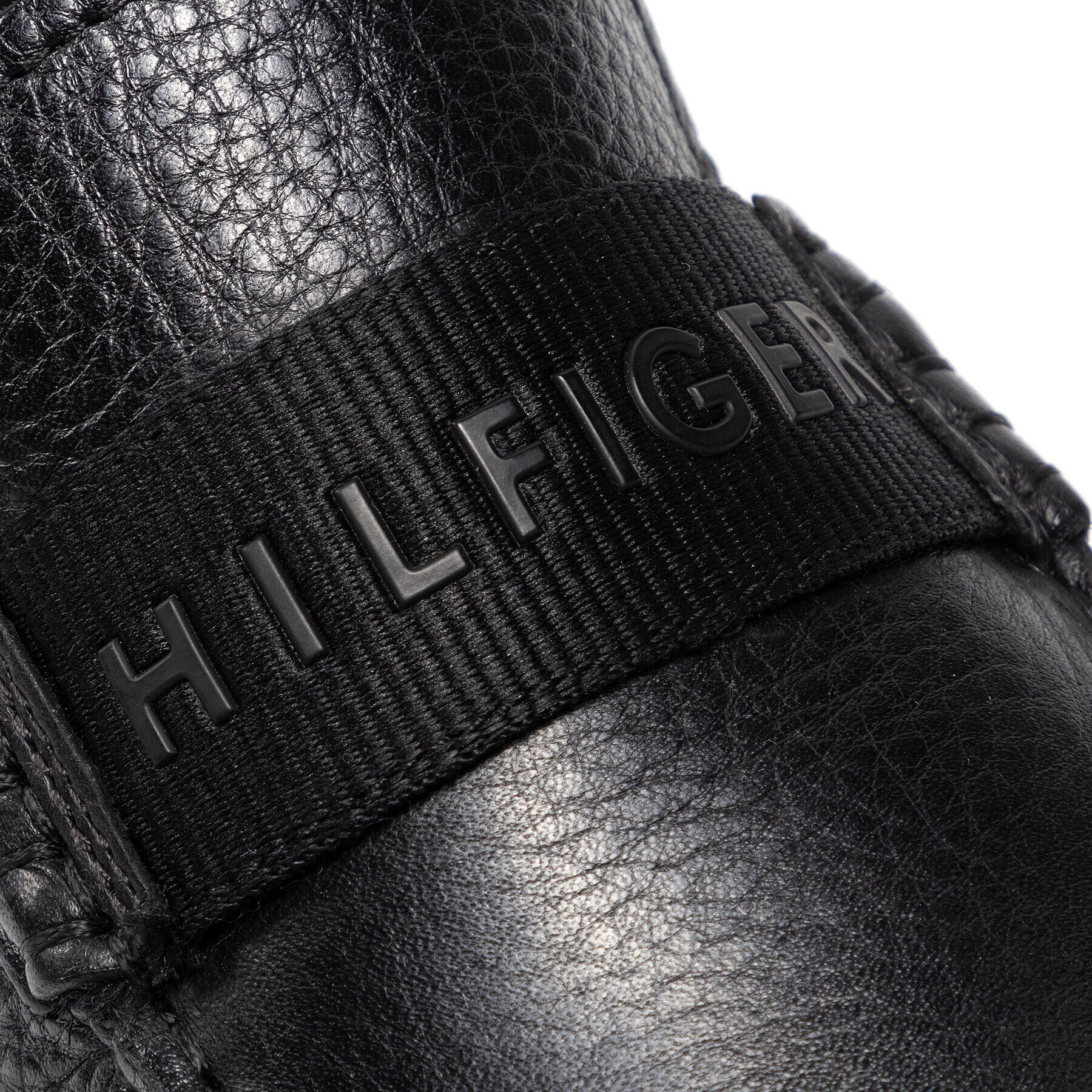 Tommy Hilfiger Мокасини Hilfiger 3D Print Webbing Driver FM0FM03599 Черен - Pepit.bg