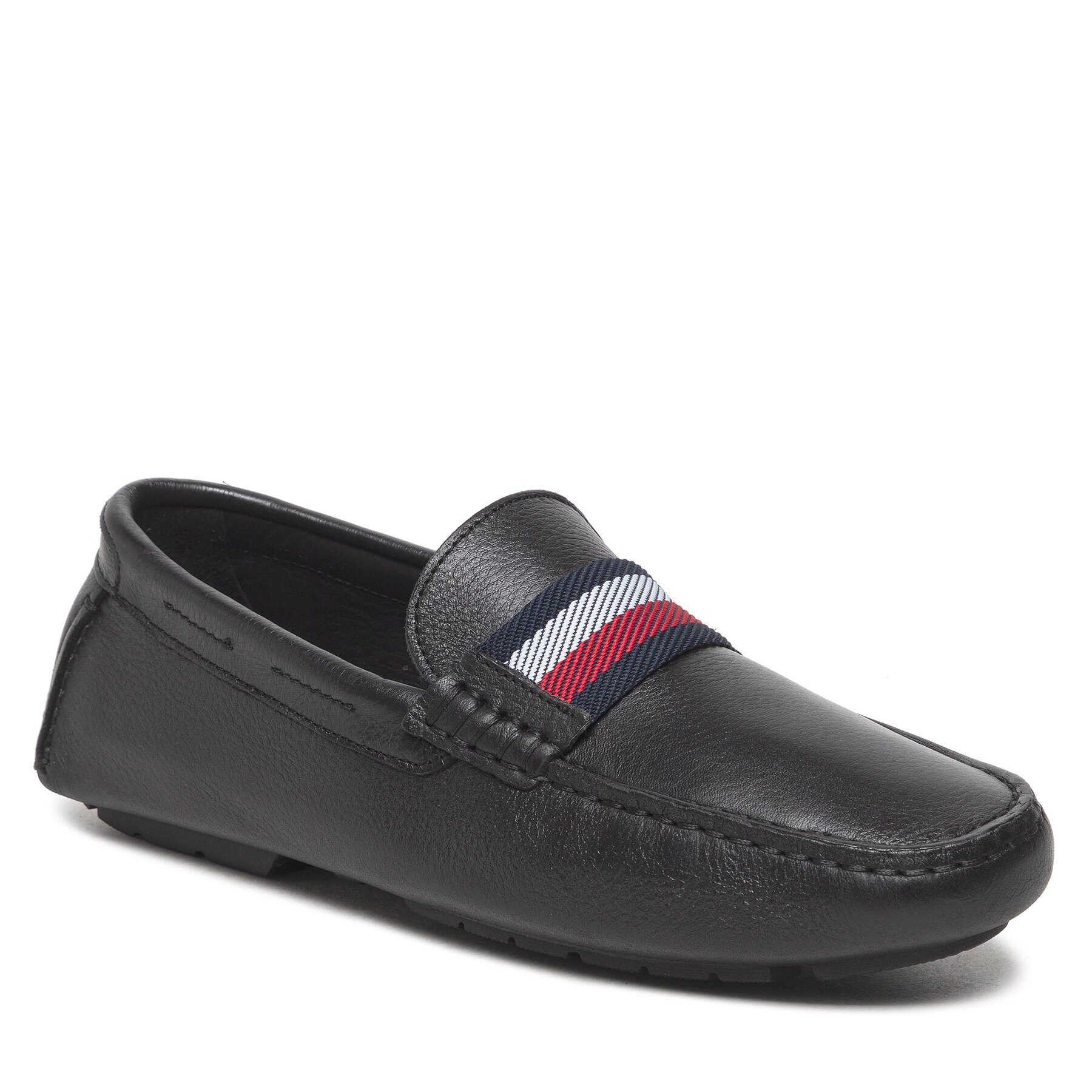 Tommy Hilfiger Мокасини Iconic Rwb Leather Driver FM0FM03761 Черен - Pepit.bg