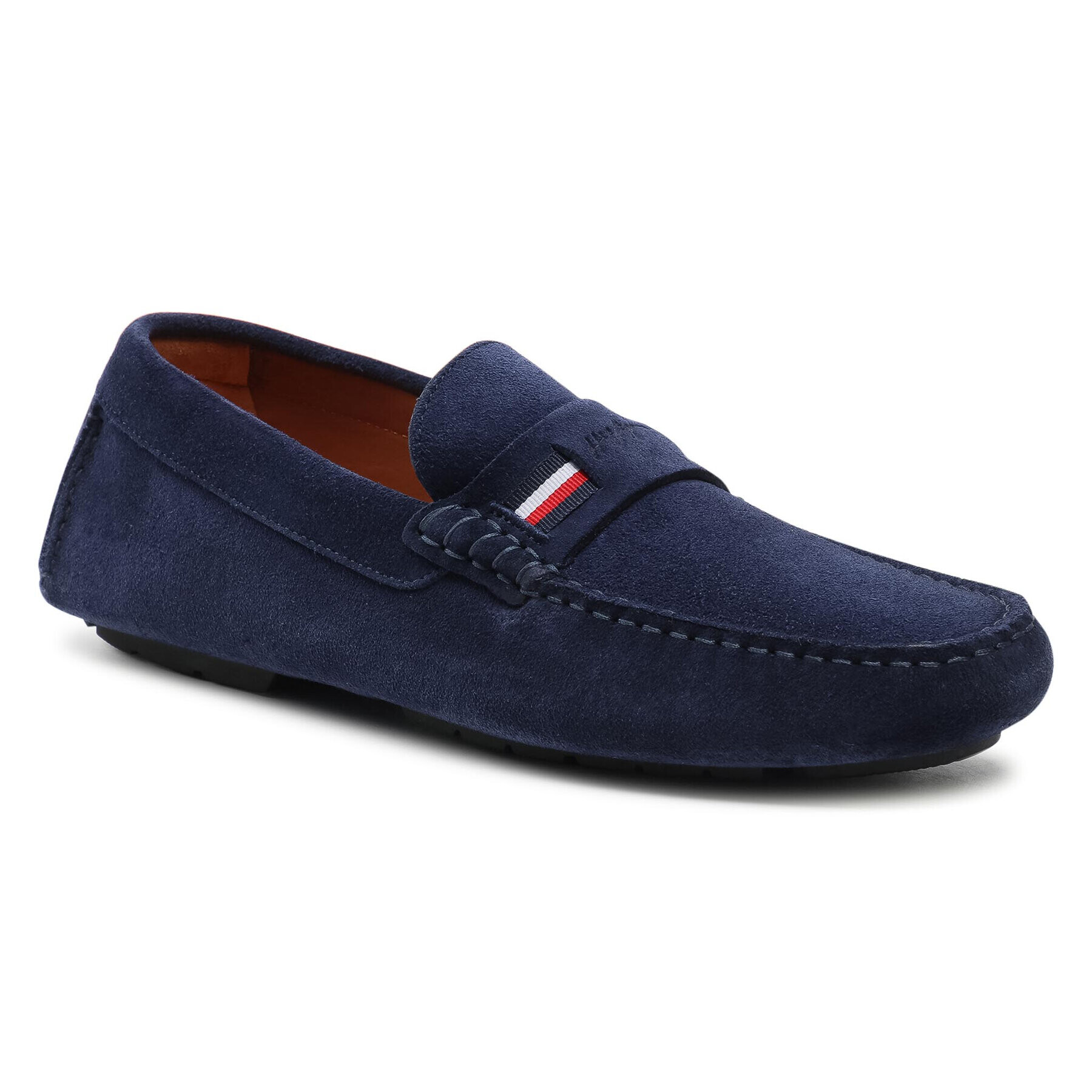 Tommy Hilfiger Мокасини Iconic Rwb Suede Driver FM0FM03482 Тъмносин - Pepit.bg