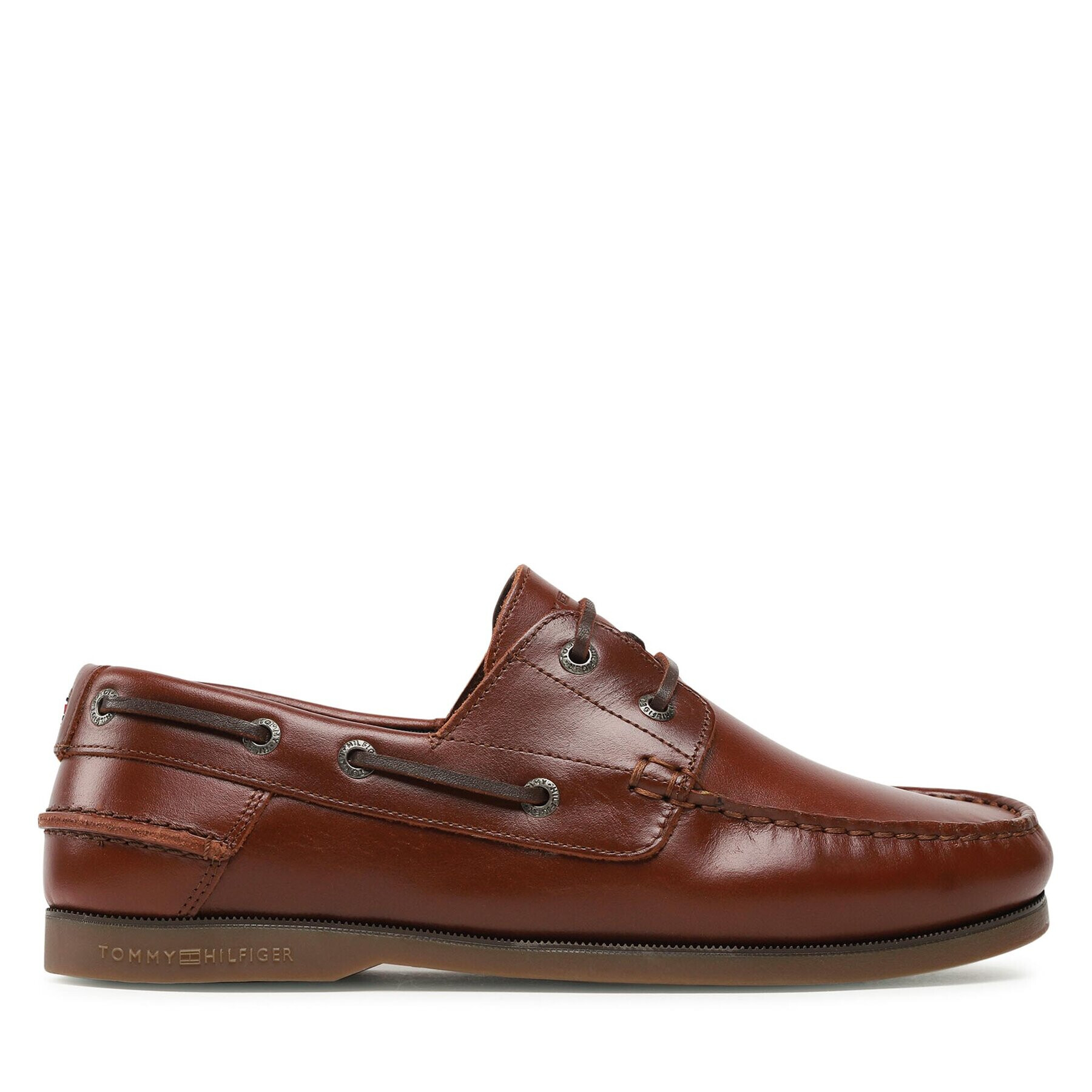 Tommy Hilfiger Мокасини Th Boat Shoe Core Leather FM0FM04506 Кафяв - Pepit.bg