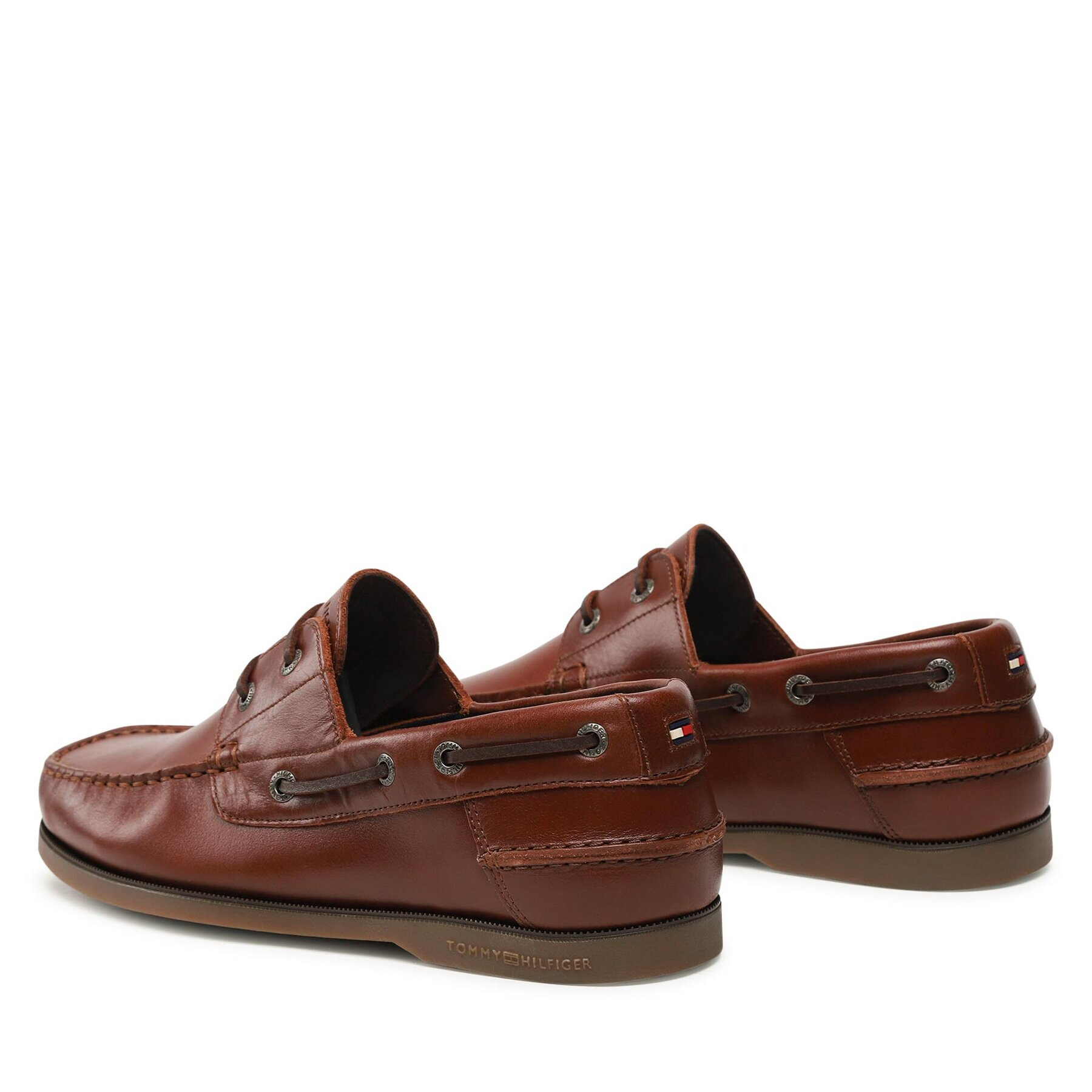 Tommy Hilfiger Мокасини Th Boat Shoe Core Leather FM0FM04506 Кафяв - Pepit.bg